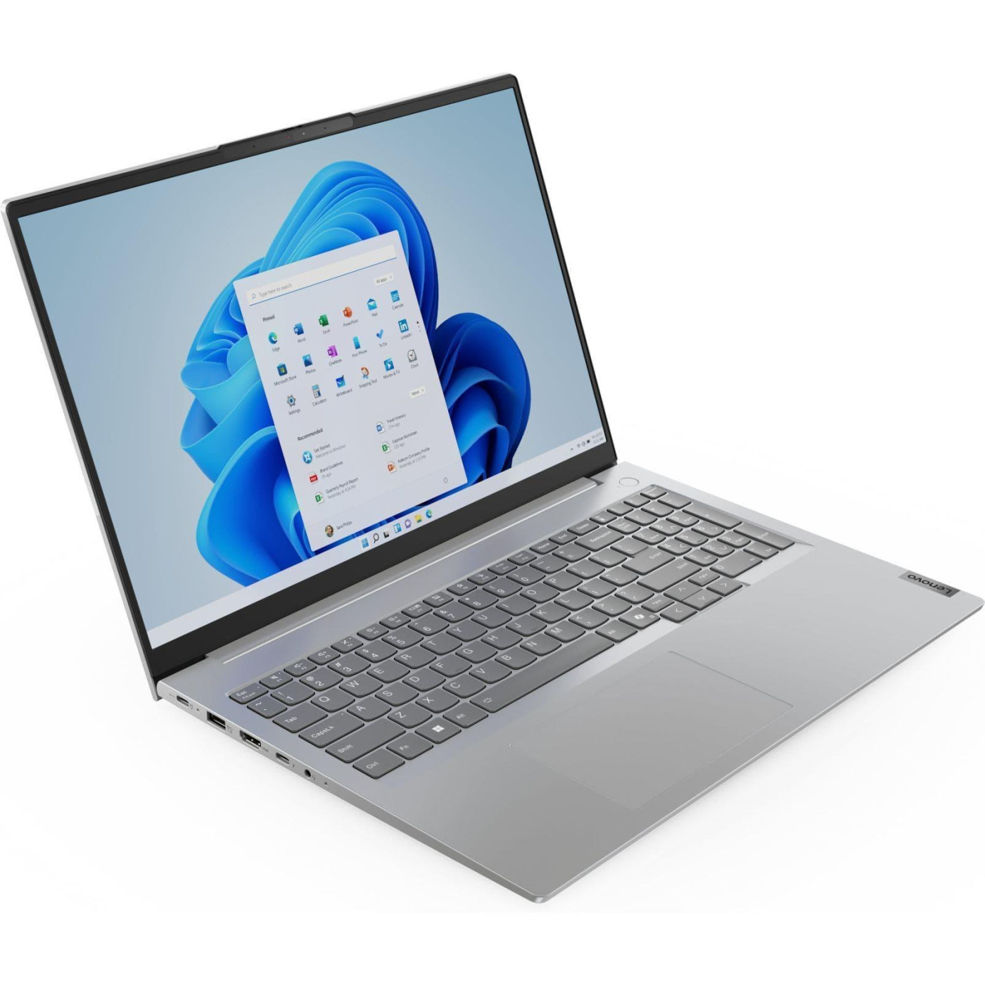 Ноутбук Lenovo 16 ThinkBook 16 AMD G7 ARP WUXGA/Ryzen 5 7535HS/16GB/512SSD/AMD Radeon/W11P/Arctic Grey (21MWA0UERA)