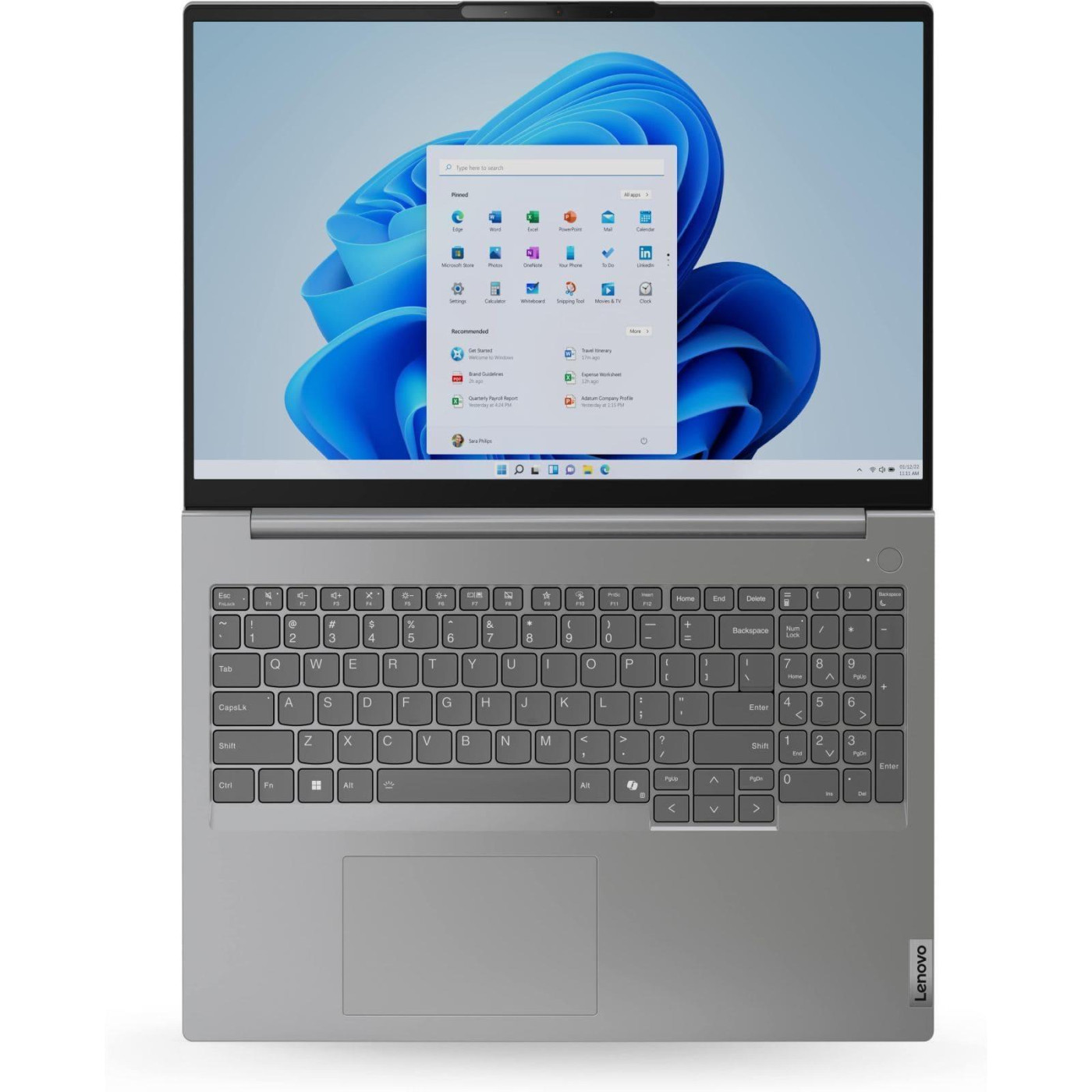 Ноутбук Lenovo 16 ThinkBook 16 AMD G7 ARP WUXGA/Ryzen 5 7535HS/16GB/512SSD/AMD Radeon/W11P/Arctic Grey (21MWA0UERA)