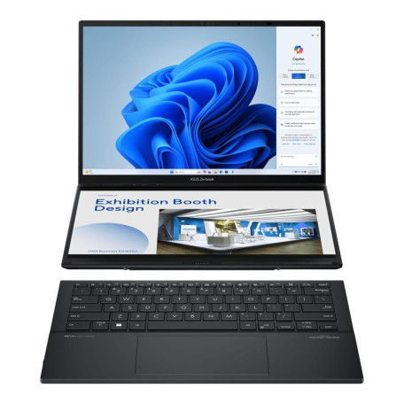 Ноутбук ASUS 14 Zenbook Duo UX8406CA-QL047X FHD Touch OLED/Intel Ultra 9 285H/32GB/2TB/UMA/W11P/Grey (90NB14X1-M001P0)