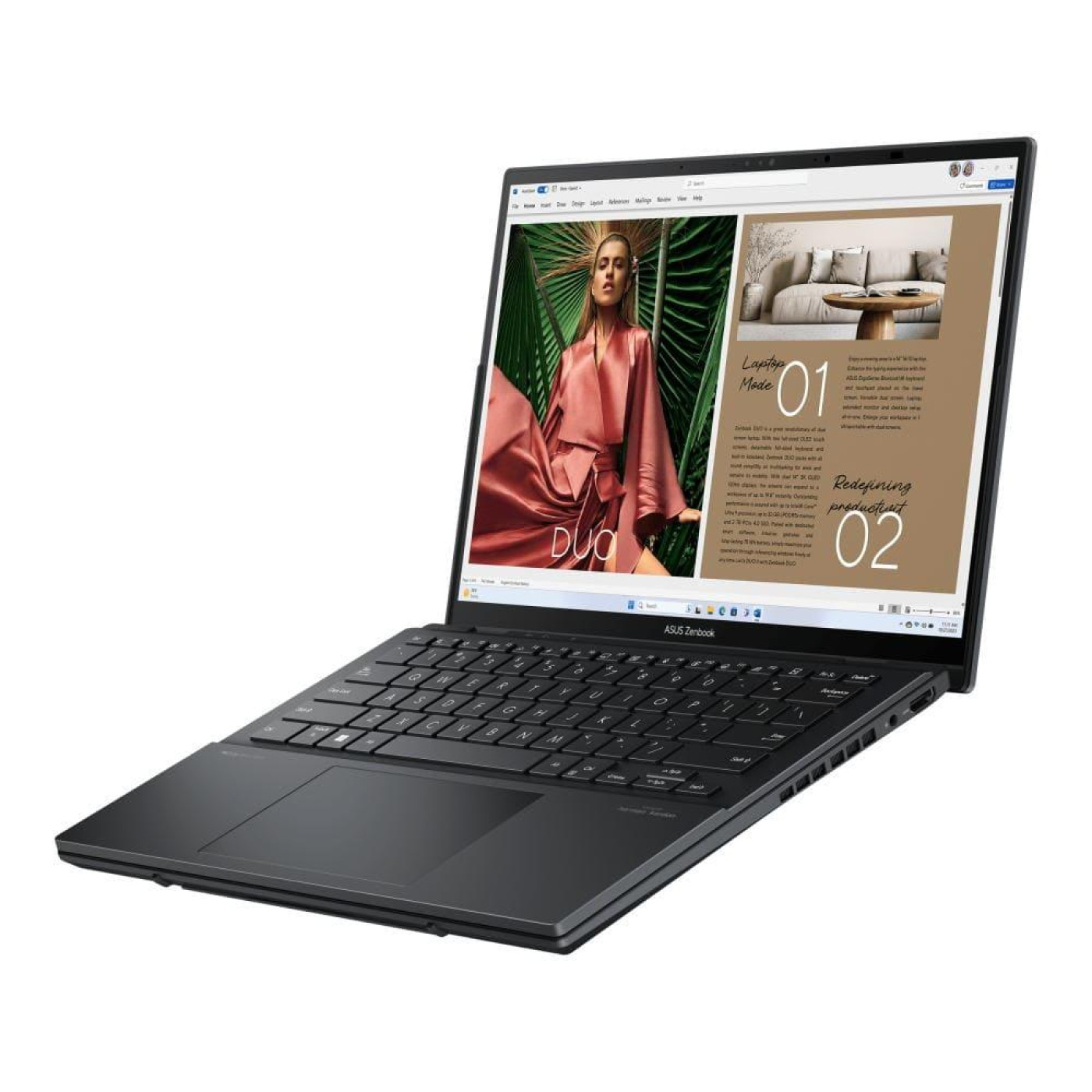 Ноутбук ASUS 14 Zenbook Duo UX8406CA-QL047X FHD Touch OLED/Intel Ultra 9 285H/32GB/2TB/UMA/W11P/Grey (90NB14X1-M001P0)