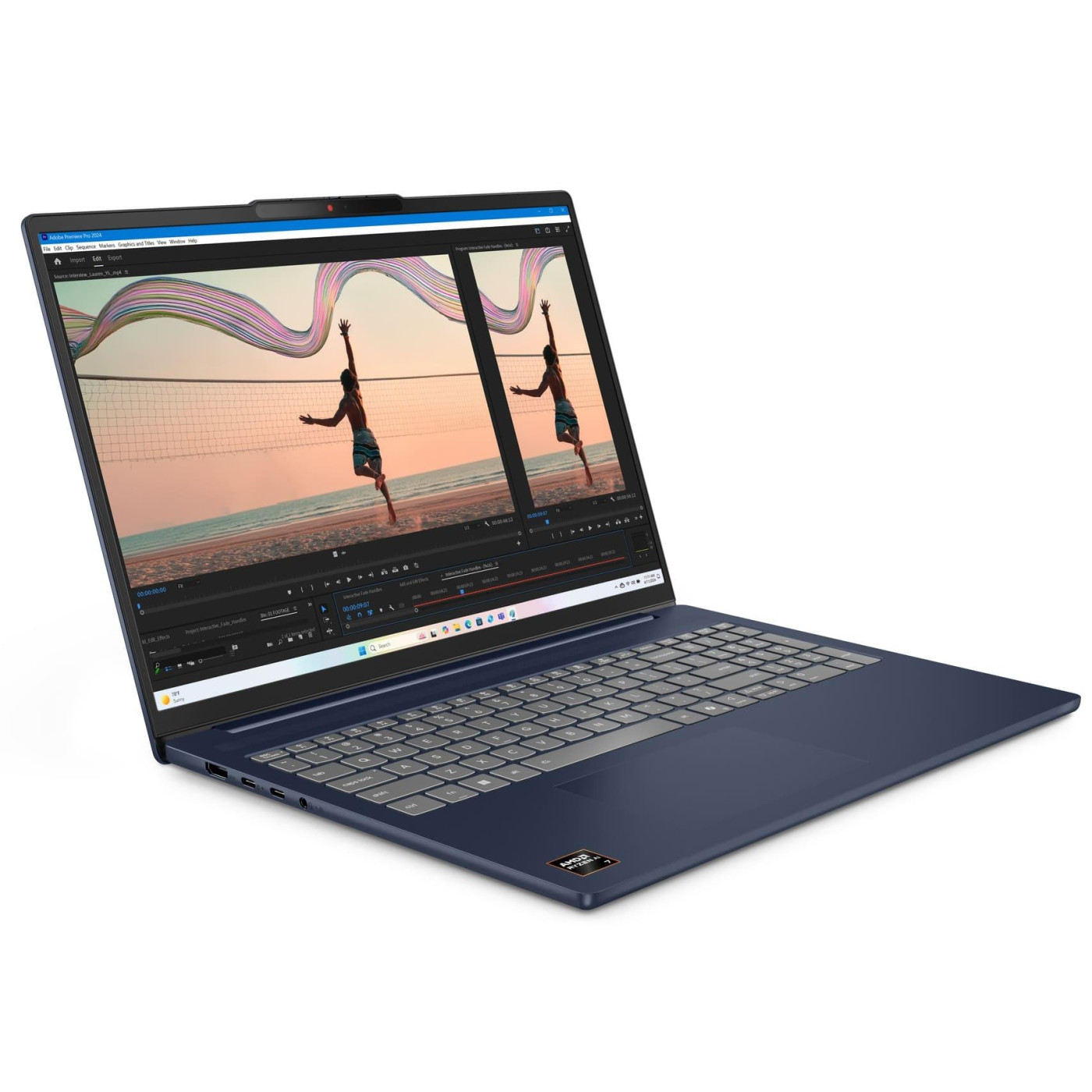 Ноутбук Lenovo 16 IdeaPad Slim 5 16AKP10 Full HD+ IPS Touchscreen/Ryzen 7 AI 350/16GB/1TB/Radeon 860M/W11H/Cosmic Blue (83HY001KUS) U1