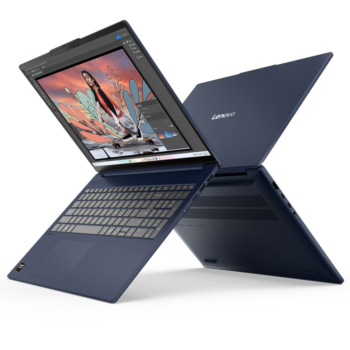 Ноутбук Lenovo 16 IdeaPad Slim 5 16AKP10 Full HD+ IPS Touchscreen/Ryzen 7 AI 350/16GB/1TB/Radeon 860M/W11H/Cosmic Blue (83HY001KUS) U1