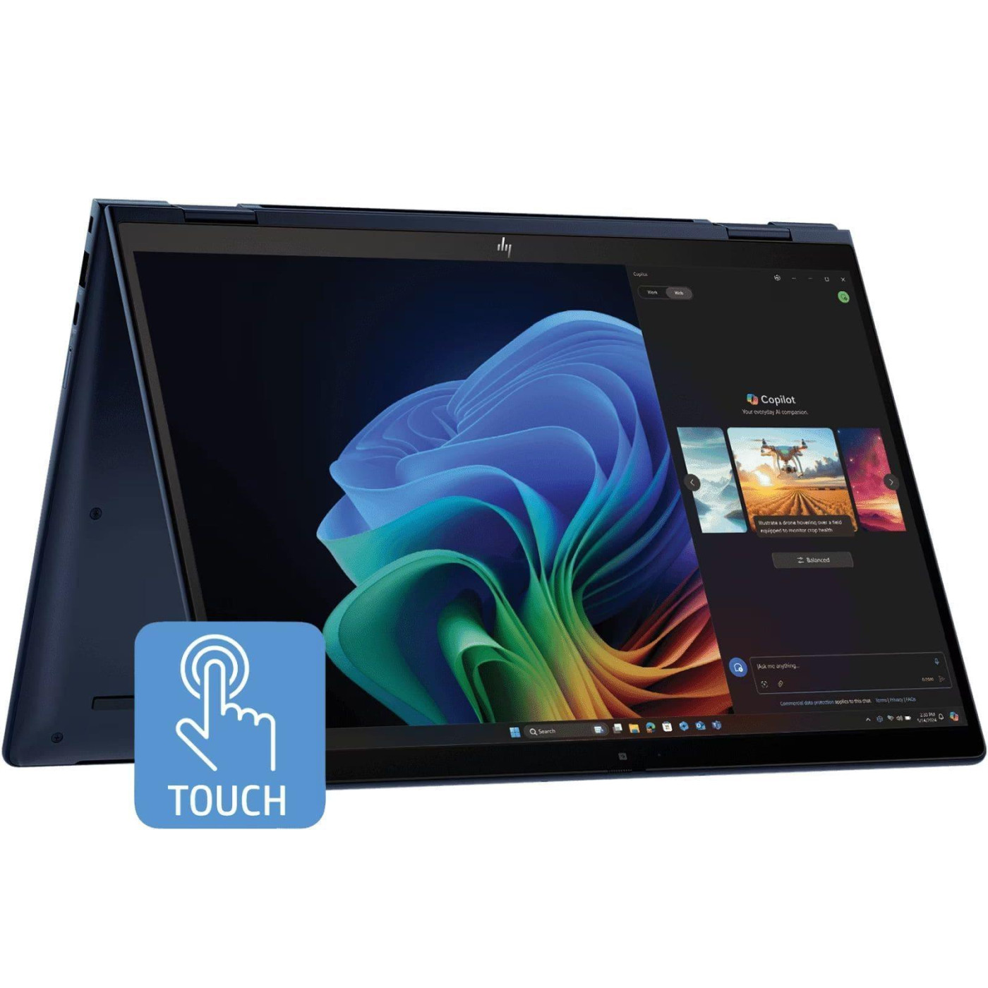 Ноутбук HP 14 EliteBook X Flip G1i WUXGA Touch/Intel U5-228V/32GB/512SSD/UMA/W11P/Blue (B9ZU8ET)