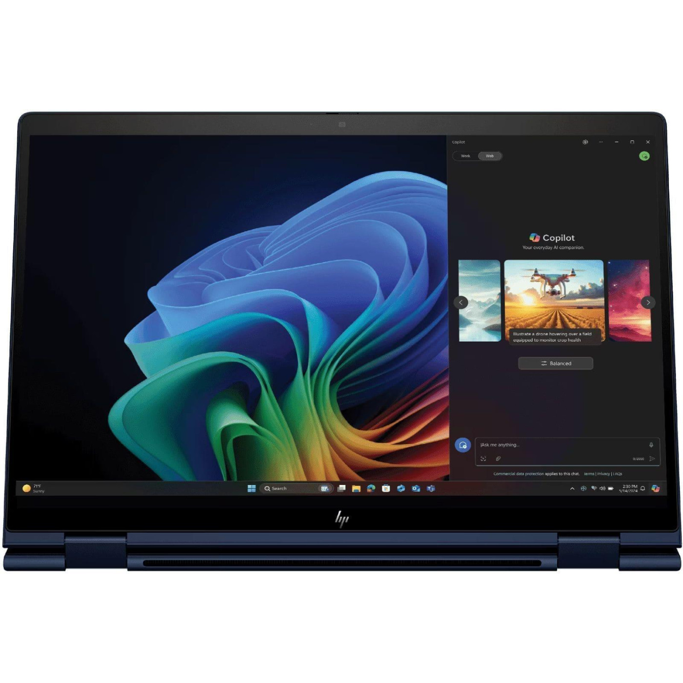 Ноутбук HP 14 EliteBook X Flip G1i WUXGA Touch/Intel U5-228V/32GB/512SSD/UMA/W11P/Blue (B9ZU8ET)