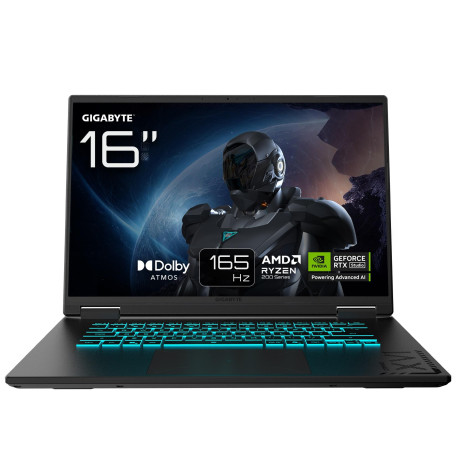 Ноутбук GIGABYTE 16 Gaming A16 3VHK3UA894SD WUXGA IPS 165Hz/Ryzen 7 260/16GB/1TB/RTX 5060 8GB/DOS/Black (3VHK3UA894SD)