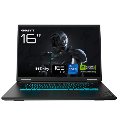 Ноутбук GIGABYTE 16 Gaming A16 WUXGA IPS 165Hz/Intel i7-13620H/16GB/1TB/RTX 4050 6GB/DOS/Black (CMHI2UA894SD)