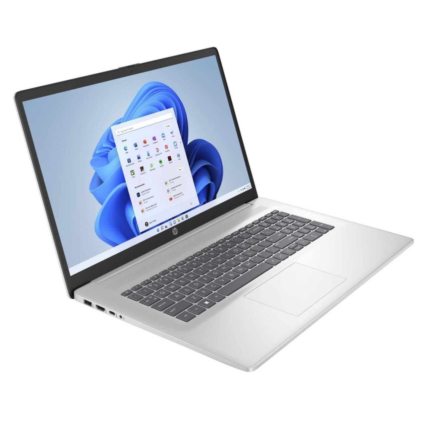 Ноутбук 17.3 HP 17-cn0001tg 1600x900 TN+film Touchscreen/Intel Pentium Silver N5030/4GB/128 SSD/Intel UHD Graphics/Windows 11 S/Natural Silver (8C347U U1