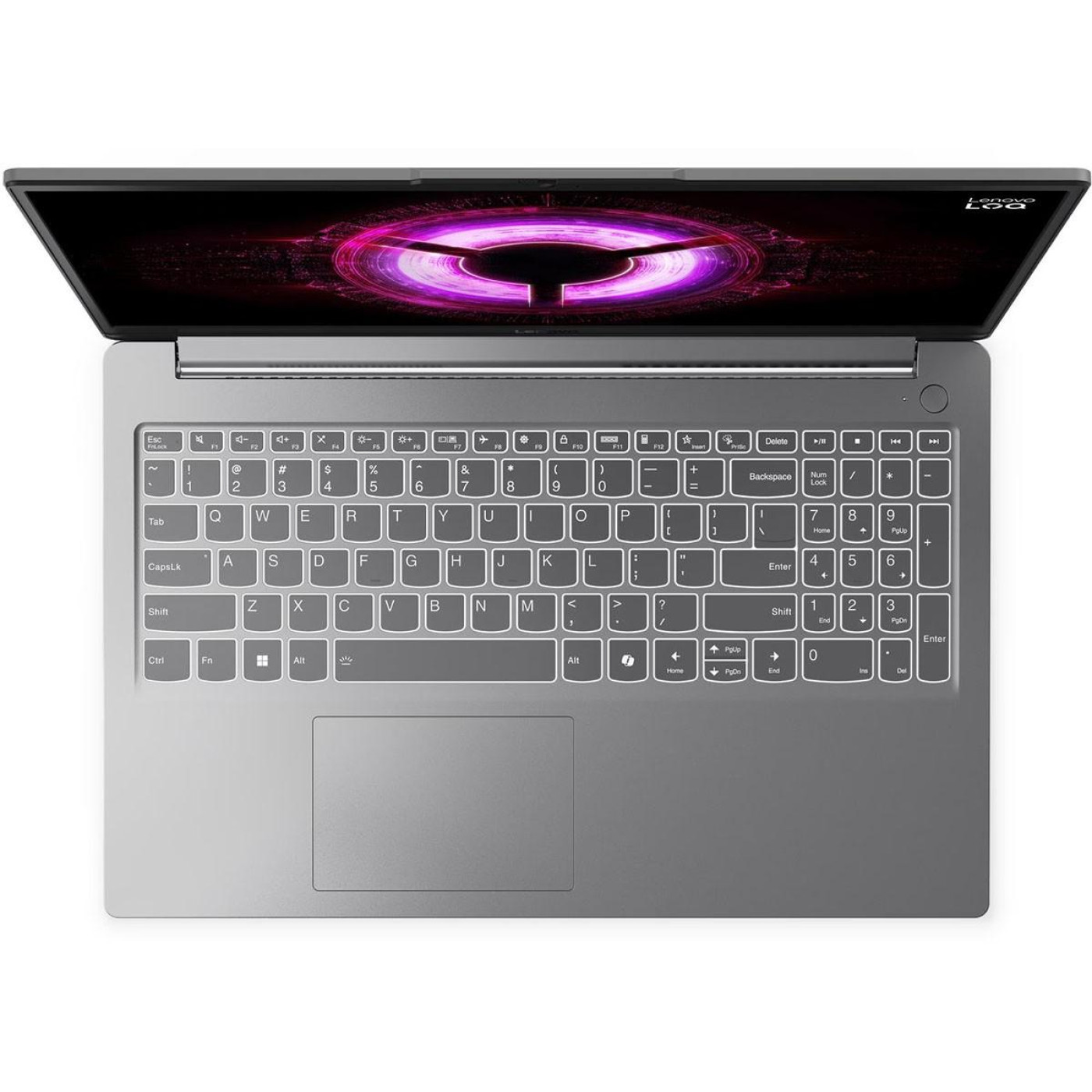 Ноутбук Lenovo 15.6 LOQ 15ARP10E FHD IPS/Ryzen 5 150/16GB/512SSD/RTX 3050 6GB/DOS/Luna Grey (83S000ECRA)