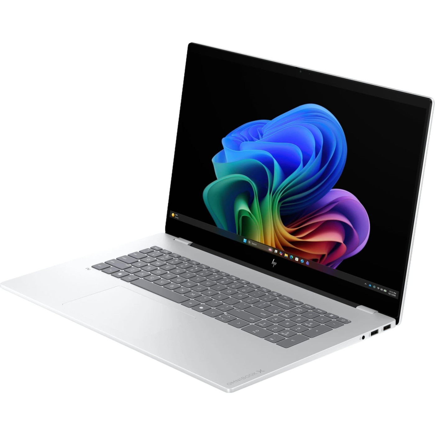 Ноутбук HP 17.3 OmniBook X 17-dd0000 FHD IPS Touchscreen/Intel Core Ultra 7 256V/16GB/1TB/Intel Arc Graphics/W11H/Glacier Silver (DE9L5U8) U1