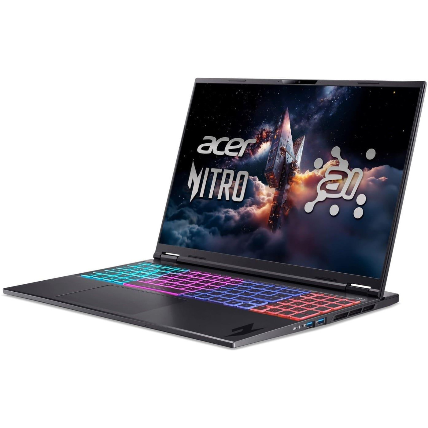 Ноутбук Acer 16 Nitro 16S AN16S-61 WQXGA IPS/AMD R7-350/32GB/1TB SSD/RTX 5070 8GB/Linux/Black (NH.QXKEU.004)