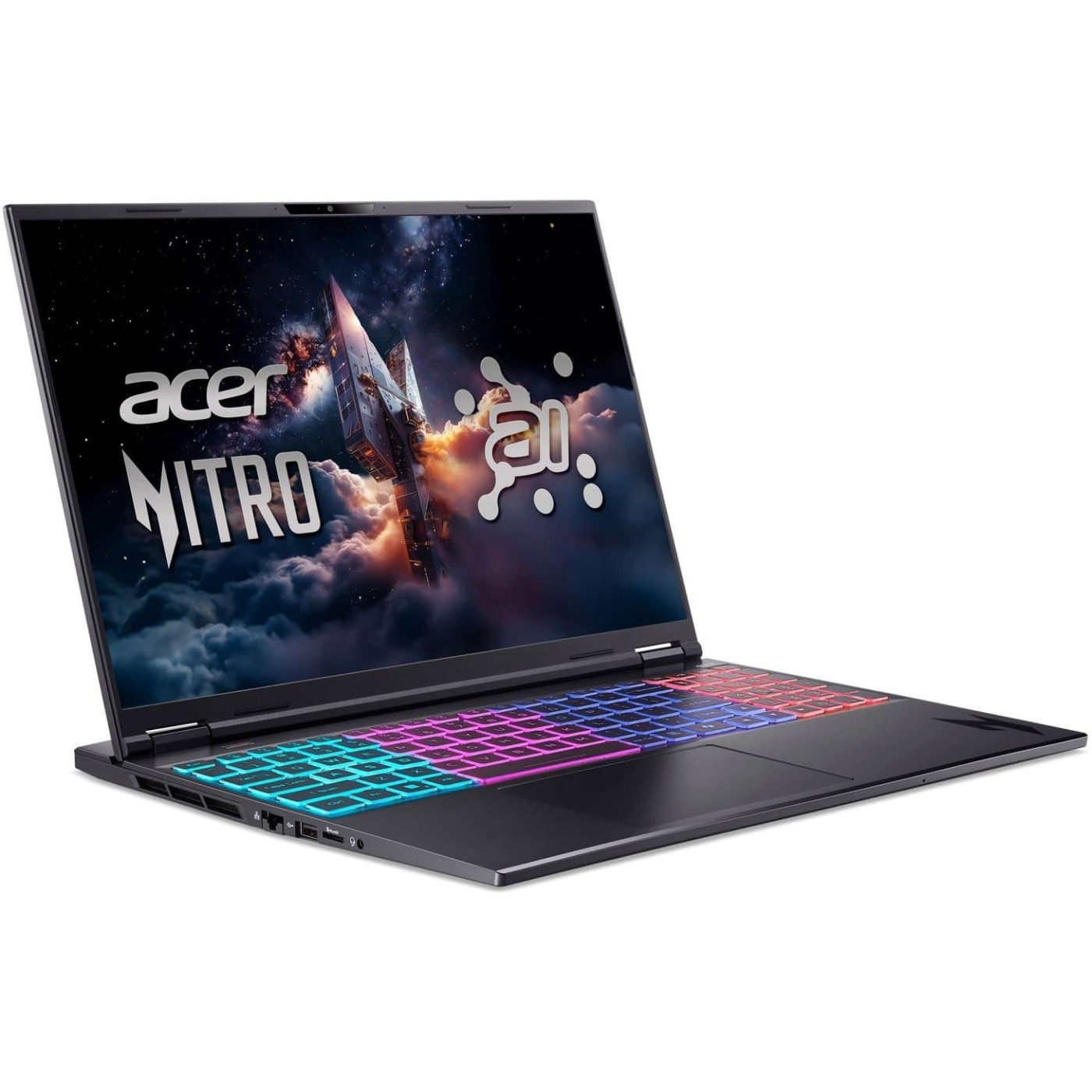 Ноутбук Acer 16 Nitro 16S AN16S-61 WQXGA IPS/AMD R7-350/32GB/1TB SSD/RTX 5070 Ti 12GB/Linux/Black (NH.QZWEU.002)