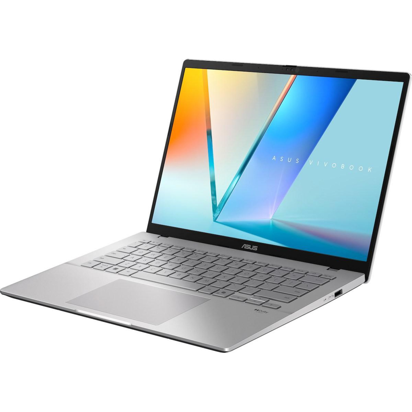 Ноутбук ASUS 14 Vivobook S14 M3407KA WUXGA OLED/Ryzen 5 AI 330/16GB/512SSD/UMA/DOS/Silver (90NB16P2-M003J0)