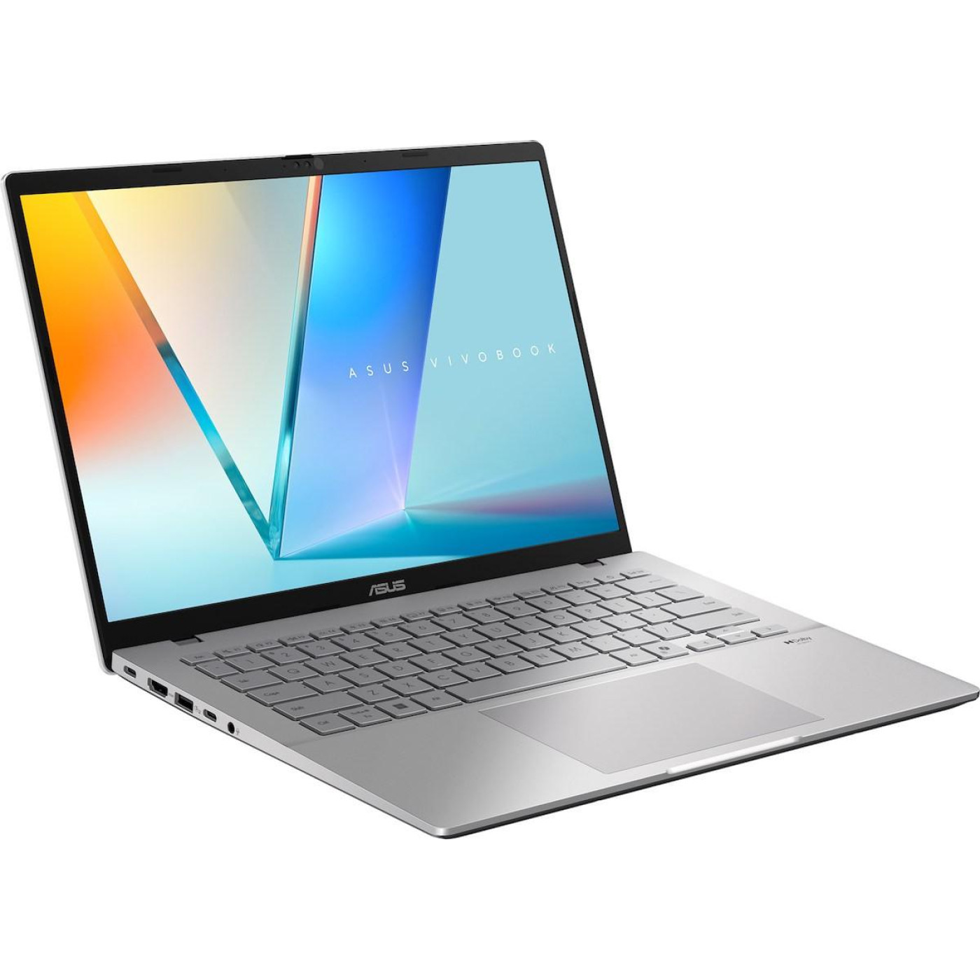 Ноутбук ASUS 14 Vivobook S14 M3407KA WUXGA OLED/Ryzen 5 AI 330/16GB/512SSD/UMA/DOS/Silver (90NB16P2-M003J0)