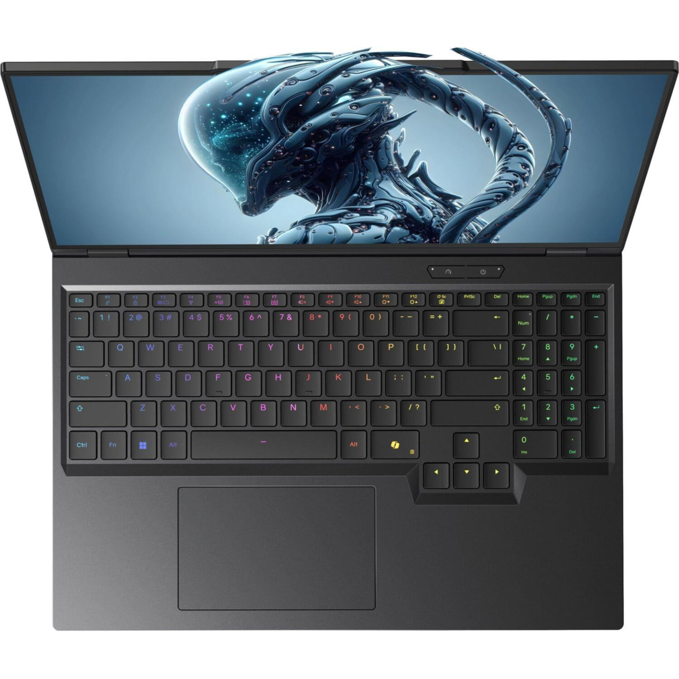 Ноутбук Dream Machines 16 RT5090-16 WQXGA/AMD R9-9955HX3D/32GB/2TB/RTX 5090 24GB/DOS/Black (RT5090-16UA27)