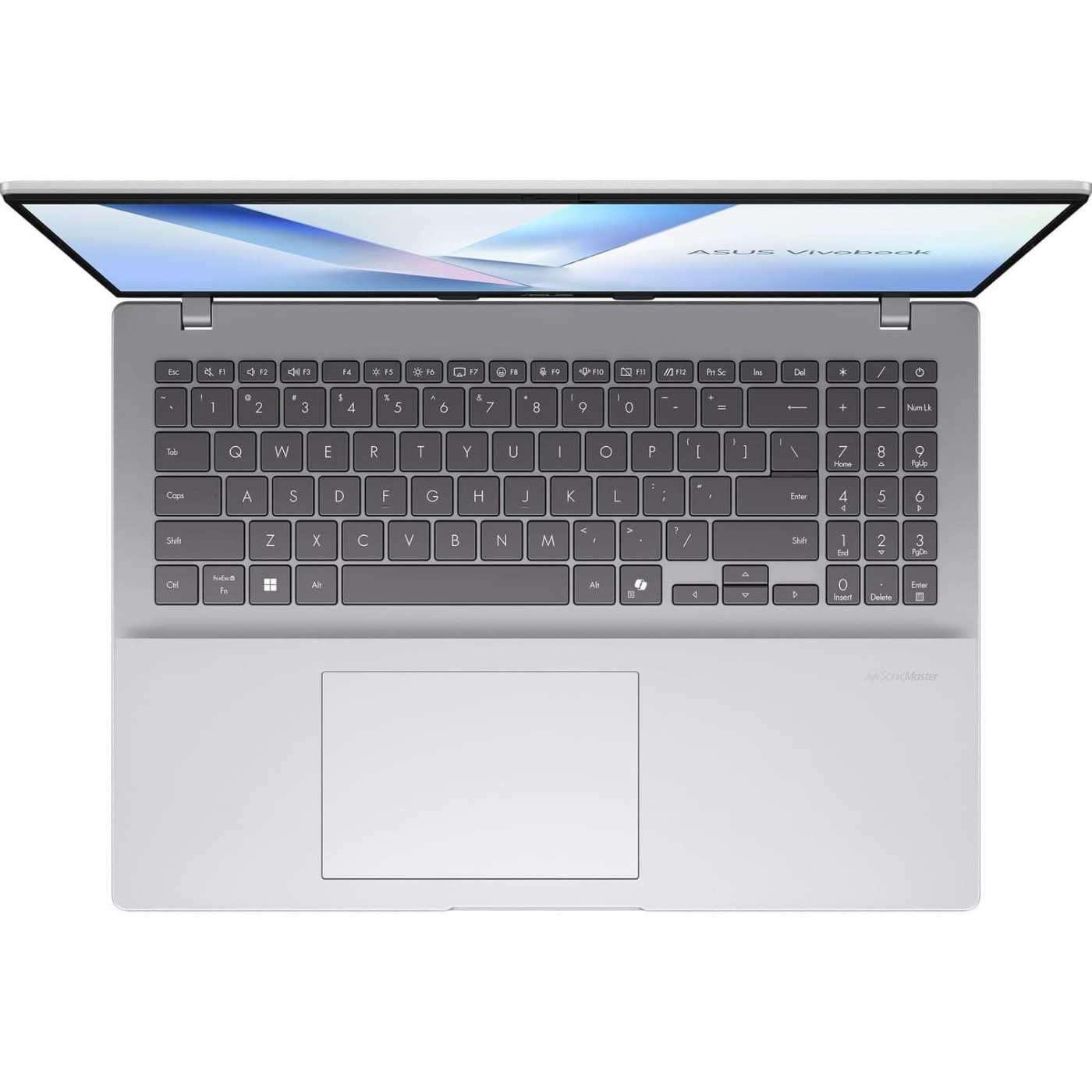 Ноутбук ASUS 16 Vivobook 16 M1607GA-MB010 WUXGA IPS/Ryzen 7 AI 445/16GB/512SSD/UMA/DOS/Silver (90NB16Z2-M000B0)