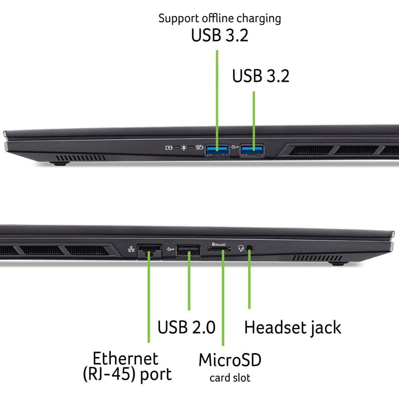 Ноутбук Acer 16 Nitro 16S AN16S-61 WQXGA IPS/AMD R7-350/32GB/1TB SSD/RTX 5070 Ti 12GB/Linux/Black (NH.QZWEU.002)