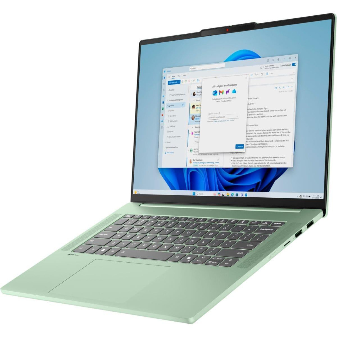 Ноутбук Lenovo 15.3 IdeaPad Slim 3 15ARP10 WUXGA IPS 60Hz/Ryzen 7 7735HS/16GB/512 SSD/Radeon 680M/DOS/Seafoam Green (83J3002CRM)