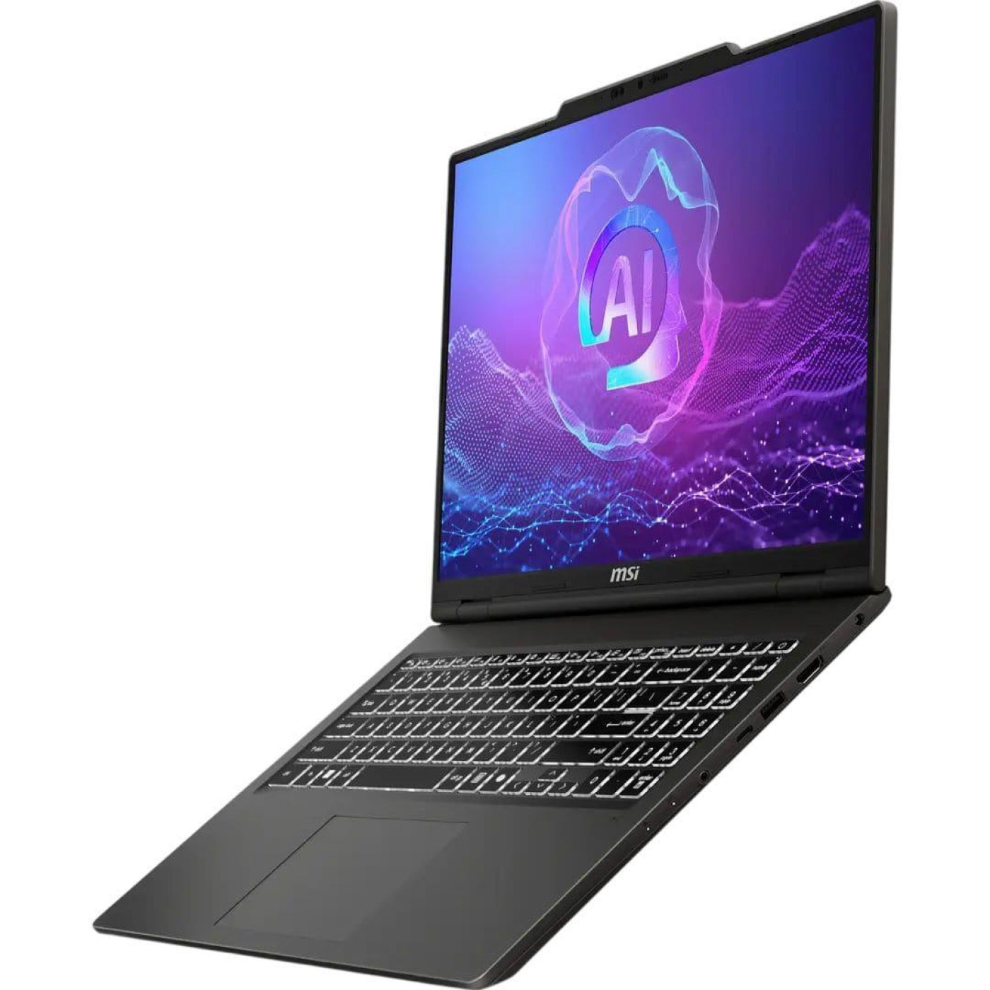 Ноутбук MSI 16 Venture A16 AI+ A3HMG 2048x1280 IPS 120Hz/Ryzen 5 AI 340/16GB/512 SSD/Radeon 840M/W11H/Solid Gray (A3HMG-036)