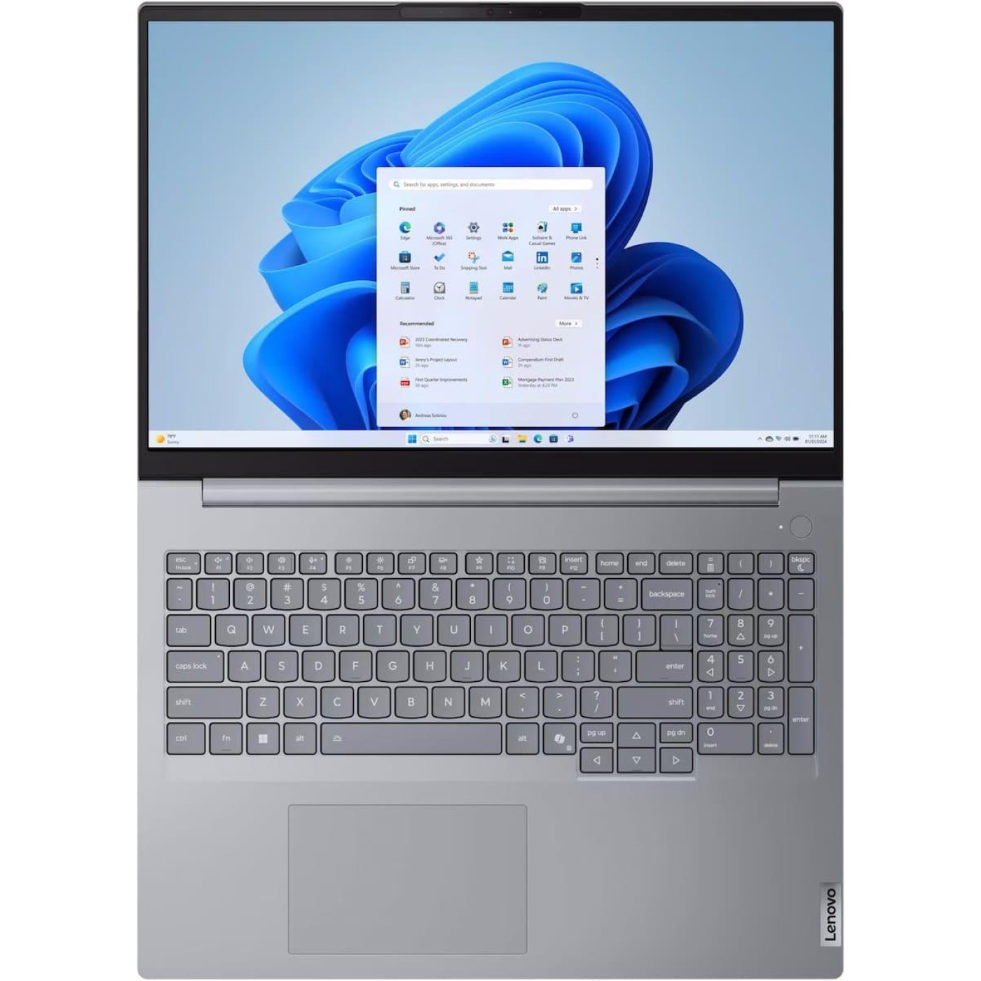 Ноутбук Lenovo 16 ThinkBook 16-G8 WUXGA IPS AG/Intel U5-135H/16GB/512SSD/UMA/DOS/Gray (21SK00FQRA)