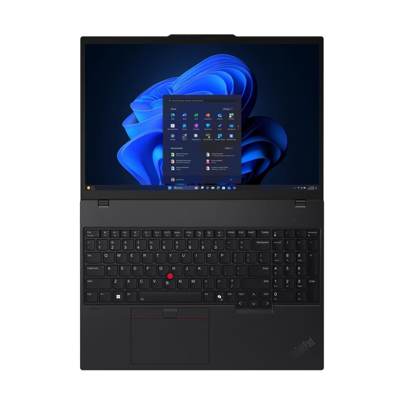 Ноутбук Lenovo 16 ThinkPad T16 Gen 4 IPS (1920x1200) Full HD+ Touchscreen/Intel Core Ultra 7 255U (3.8 - 5.2 ГГц)/16GB/1TB/Intel Graphics/W11P/Black ( U1