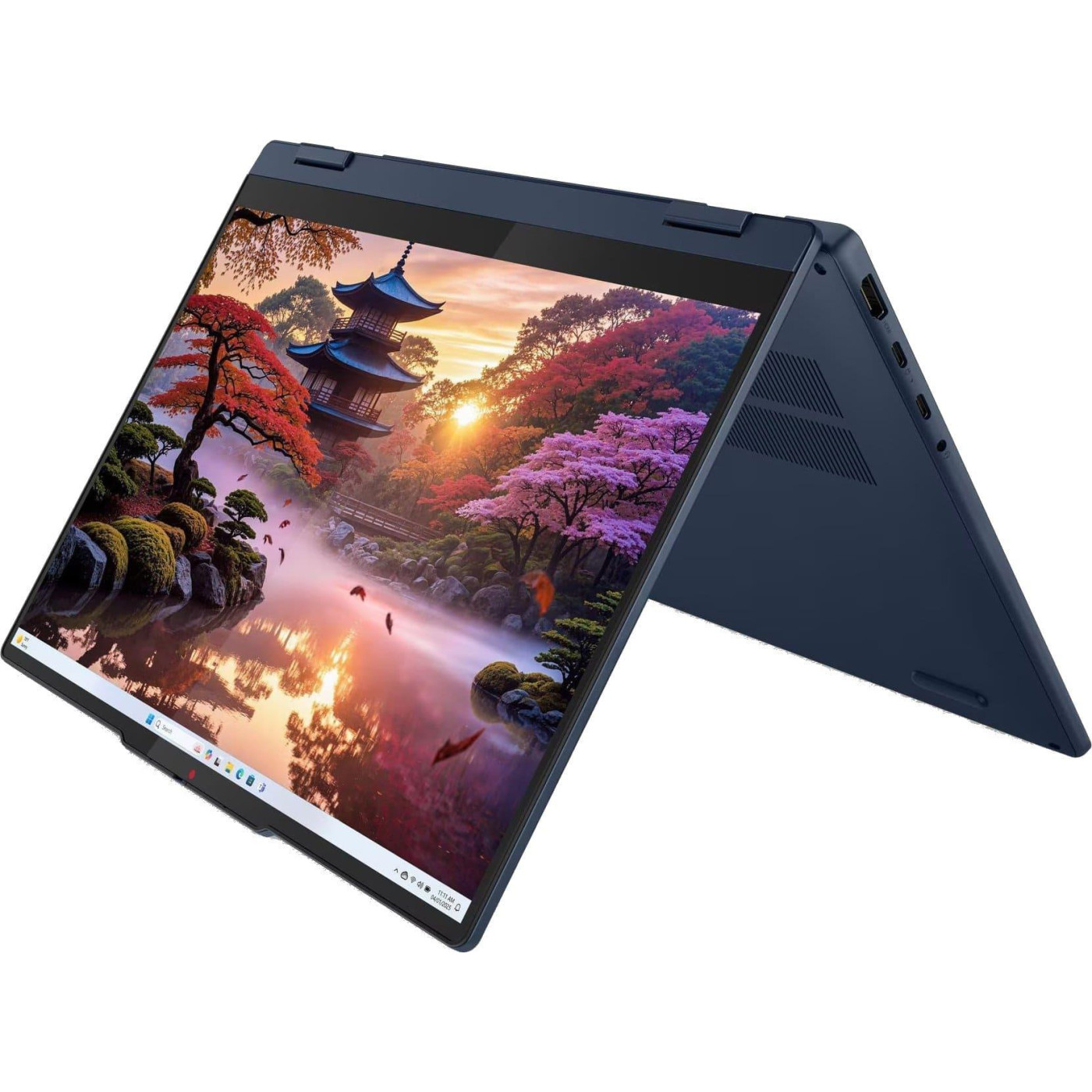 Ноутбук Lenovo 14 IdeaPad 5 14AKP10 IPS (1920x1200) Full HD+ Touchscreen/AMD Ryzen AI 7 350 (2.0 - 5.0 ГГц)/16GB/2TB/AMD Radeon 860M/DOS/Cosmic Blue ( U1