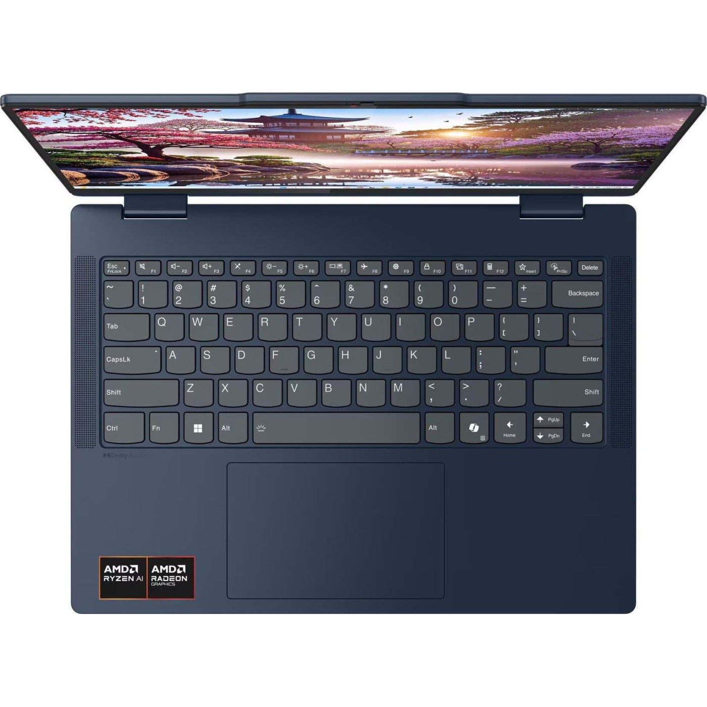 Ноутбук Lenovo 14 IdeaPad 5 14AKP10 IPS (1920x1200) Full HD+ Touchscreen/AMD Ryzen AI 7 350 (2.0 - 5.0 ГГц)/16GB/2TB/AMD Radeon 860M/DOS/Cosmic Blue ( U1