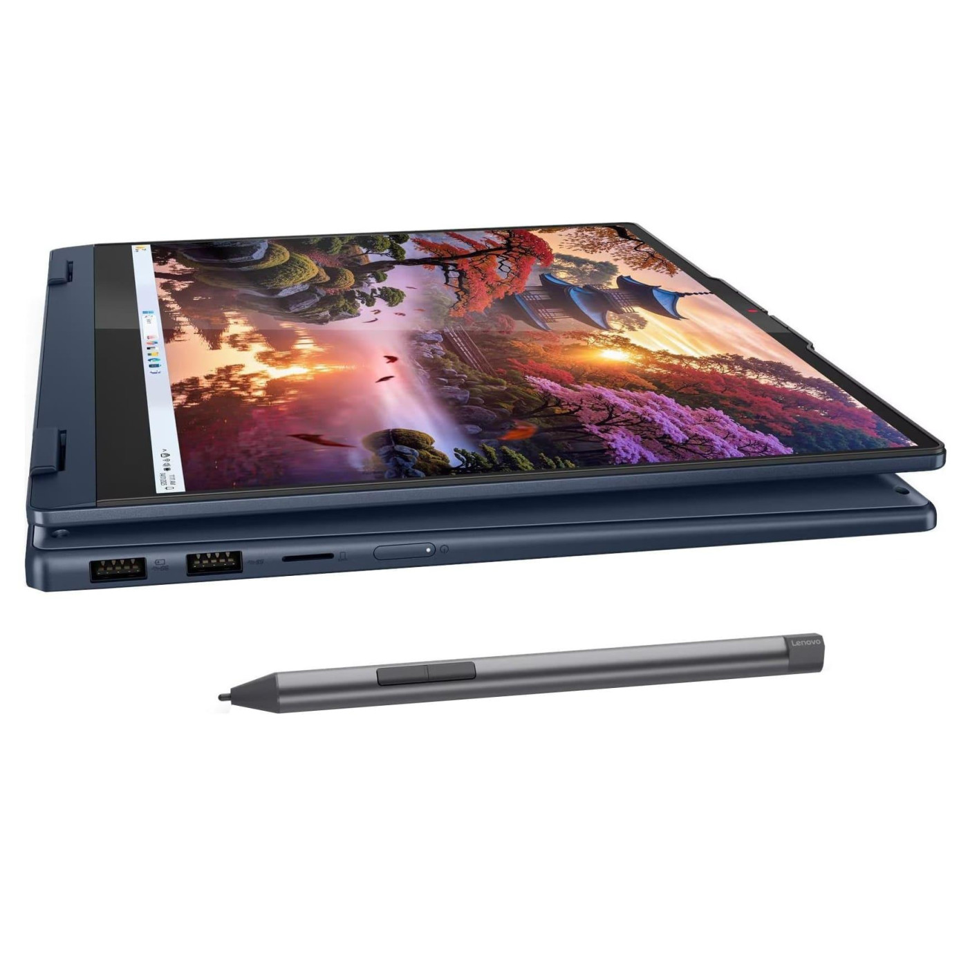 Ноутбук Lenovo 14 IdeaPad 5 14AKP10 IPS (1920x1200) Full HD+ Touchscreen/AMD Ryzen AI 7 350 (2.0 - 5.0 ГГц)/16GB/2TB/AMD Radeon 860M/DOS/Cosmic Blue ( U1