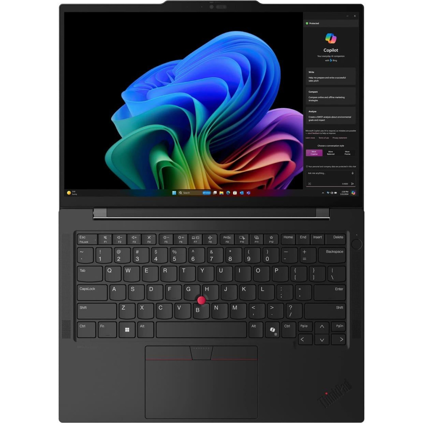 Ноутбук Lenovo 14 ThinkPad T14s Gen 6 IPS (1920x1200) Full HD+ Touchscreen/Intel Core Ultra 7 258V (2.2 - 4.8 ГГц)/32GB/2TB/Intel Arc Graphics/W11P/Bl U1