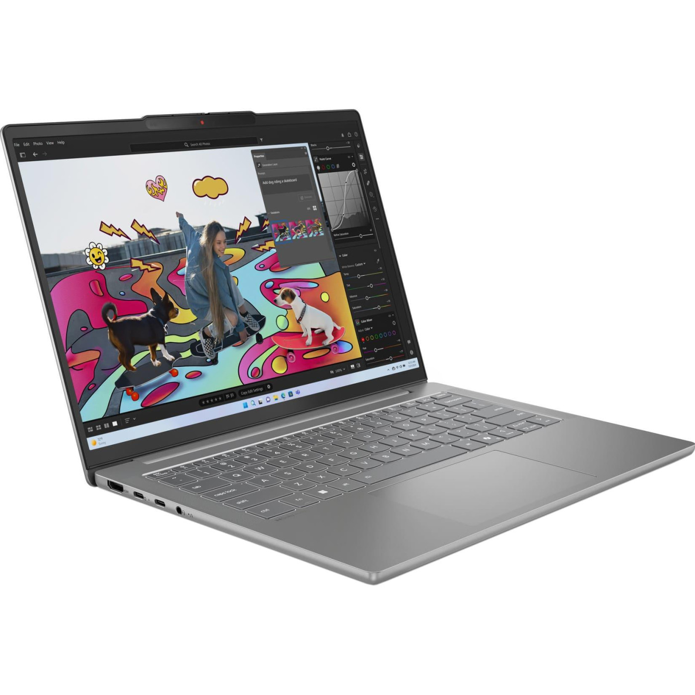 Ноутбук Lenovo 14 IdeaPad Slim 5 14IRH10R OLED/Intel C7-240H/24GB/1TB/Intel Graphics/DOS/Luna Grey (83J00077RA)