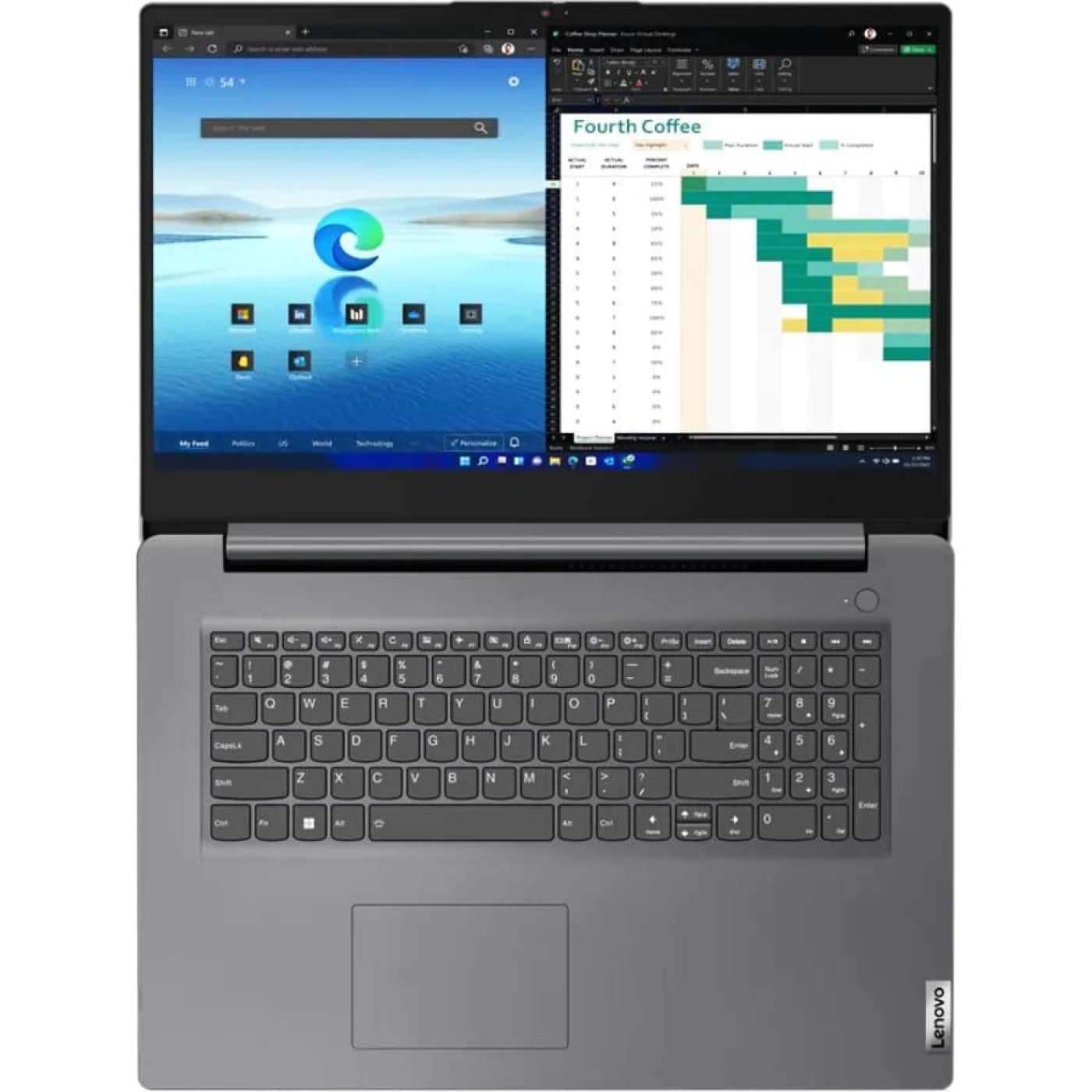 Ноутбук Lenovo 17.3 V17-G4 FHD IPS/Intel i3-1315U/16GB/512SSD/UMA/W11P/Gray (83A2001YRA)