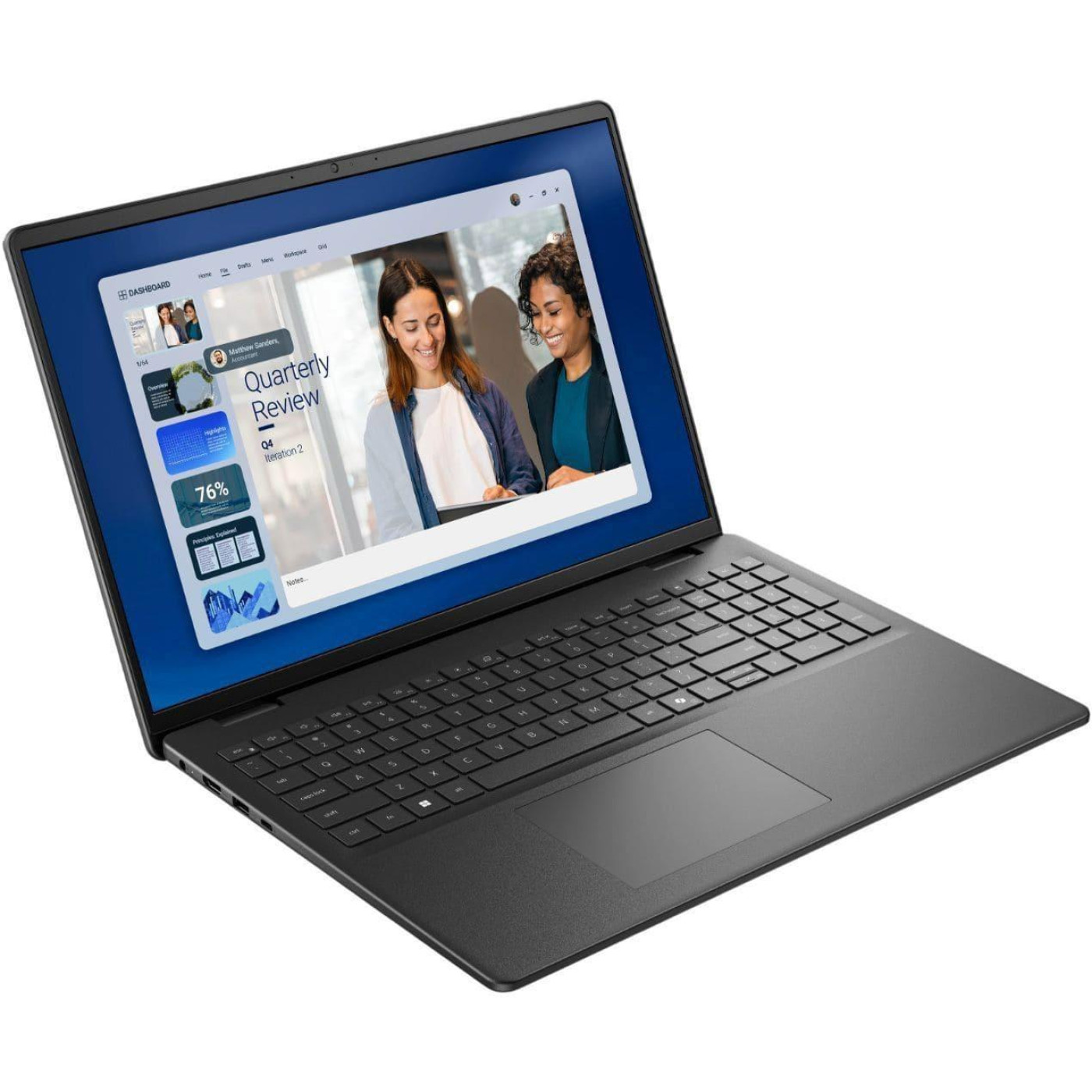 Ноутбук Dell 16 Plus DB16255 Full HD+ IPS Touchscreen/Ryzen 7 250/64GB/2TB/Radeon 780M/W11H/Carbon Black (LDC16255-A087BLK-642) U1