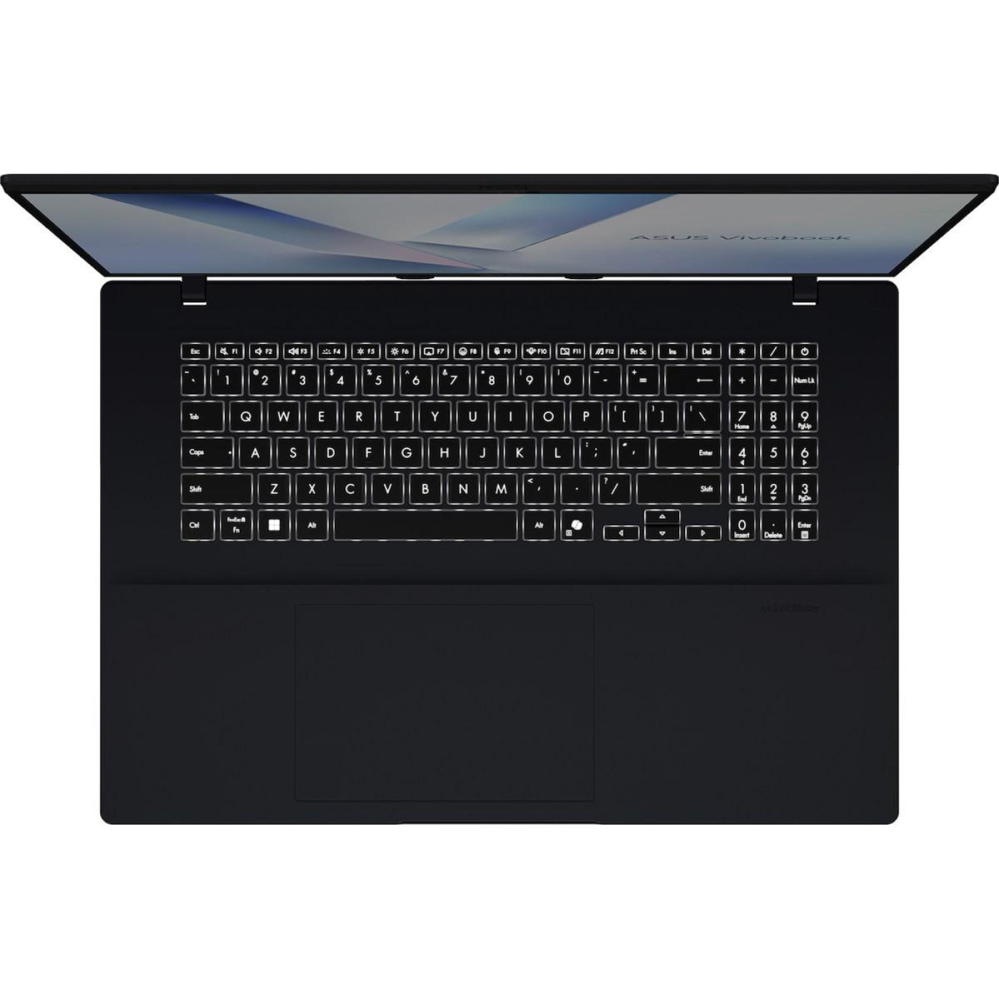 Ноутбук ASUS 18 VivoBook 18 M1807 IPS (1920x1200) Full HD+ 144Hz/AMD Ryzen 7 260 (3.8 - 5.1 ГГц)/32GB/1TB/AMD Radeon 780M/DOS/Quiet Blue (M1807HA-DS79 U1