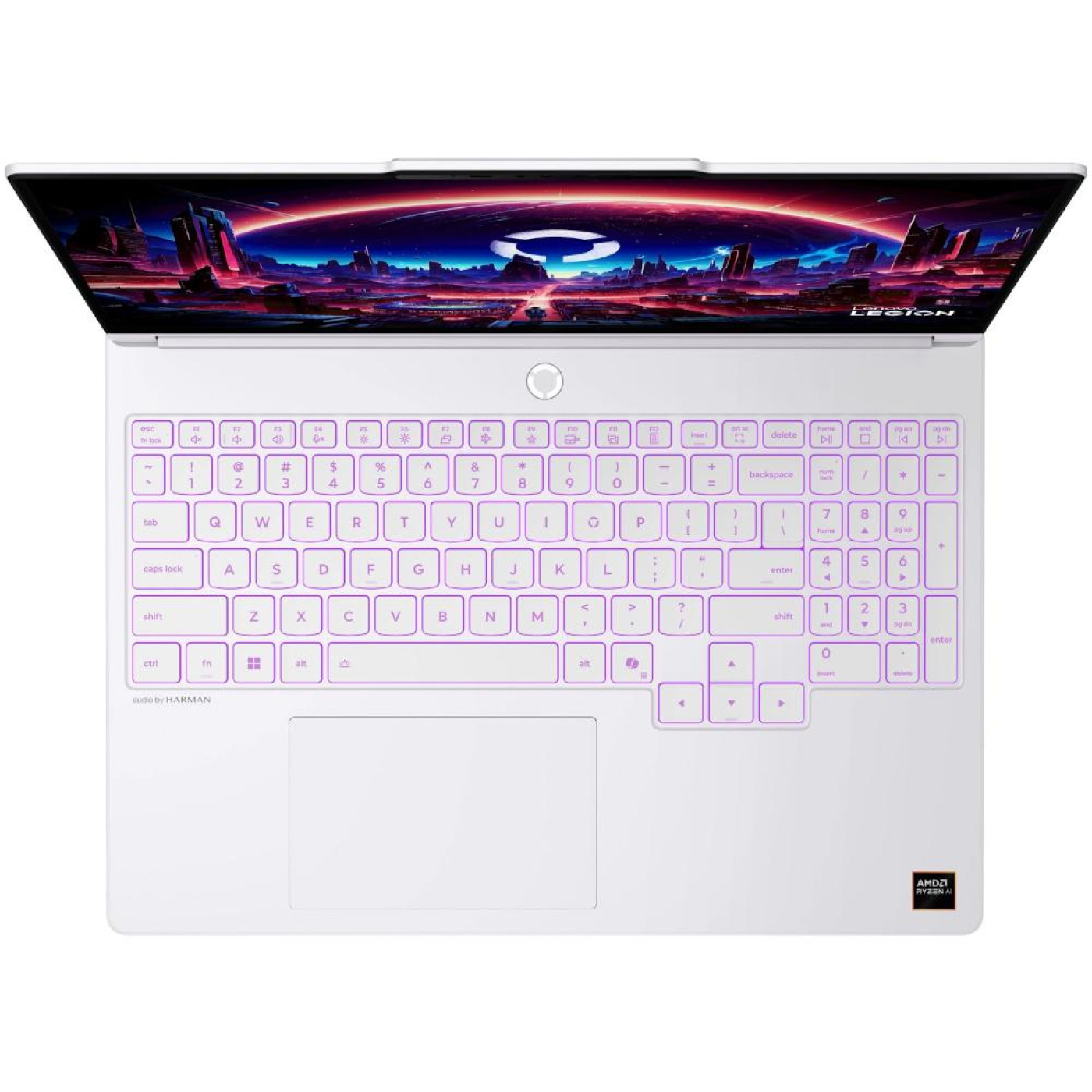 Ноутбук Lenovo 15.3 Legion 5 15AGP11 2.5K OLED/Ryzen 7 AI 450/16GB/512 SSD/RTX 5060 8GB/DOS/Glacier White (83Q6009HRA)