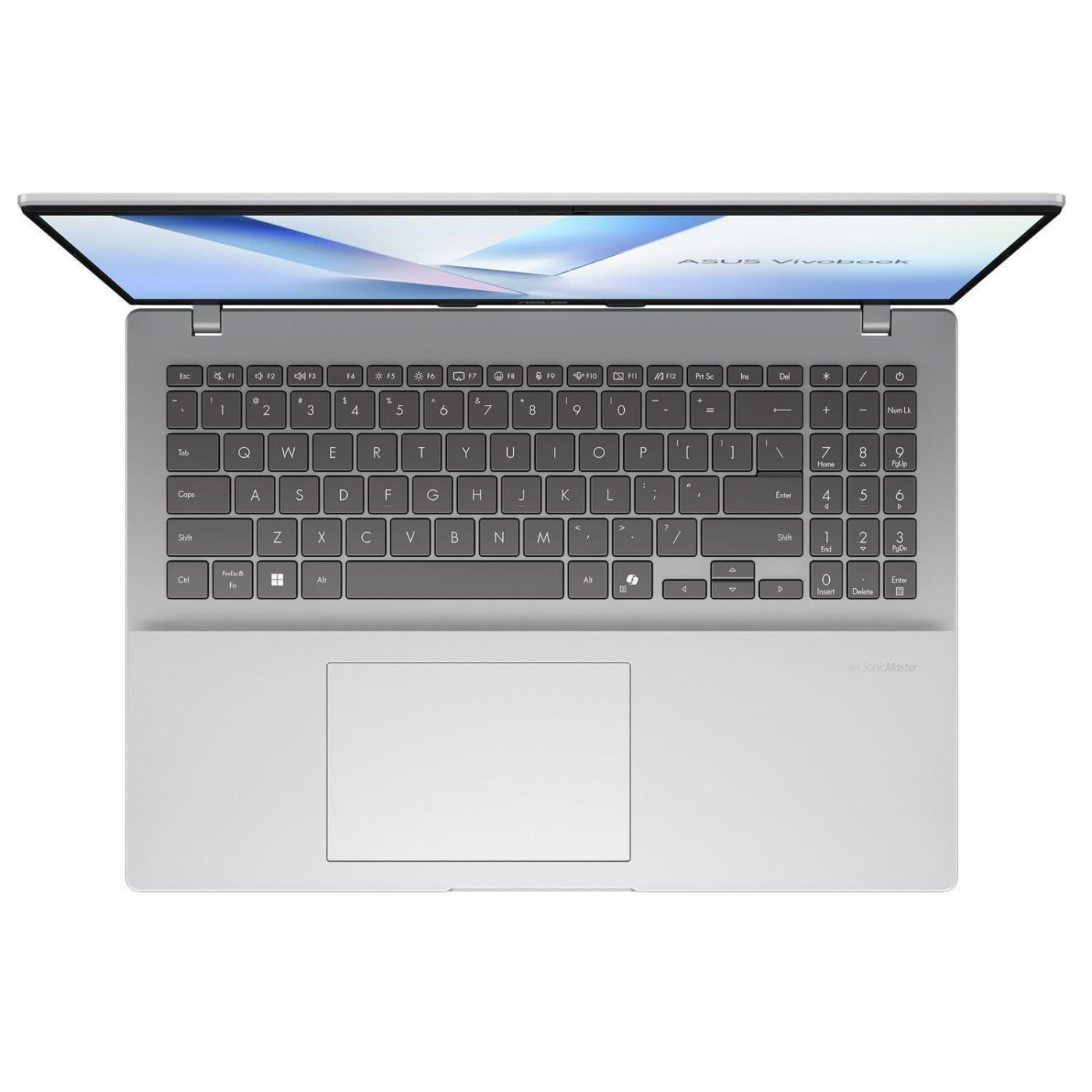 Ноутбук ASUS 16 Vivobook 16 M1607KA-MB144 FHD IPS/Ryzen 5 AI 330/16GB/512SSD/UMA/DOS/Cool Silver (90NB15F2-M00AX0)