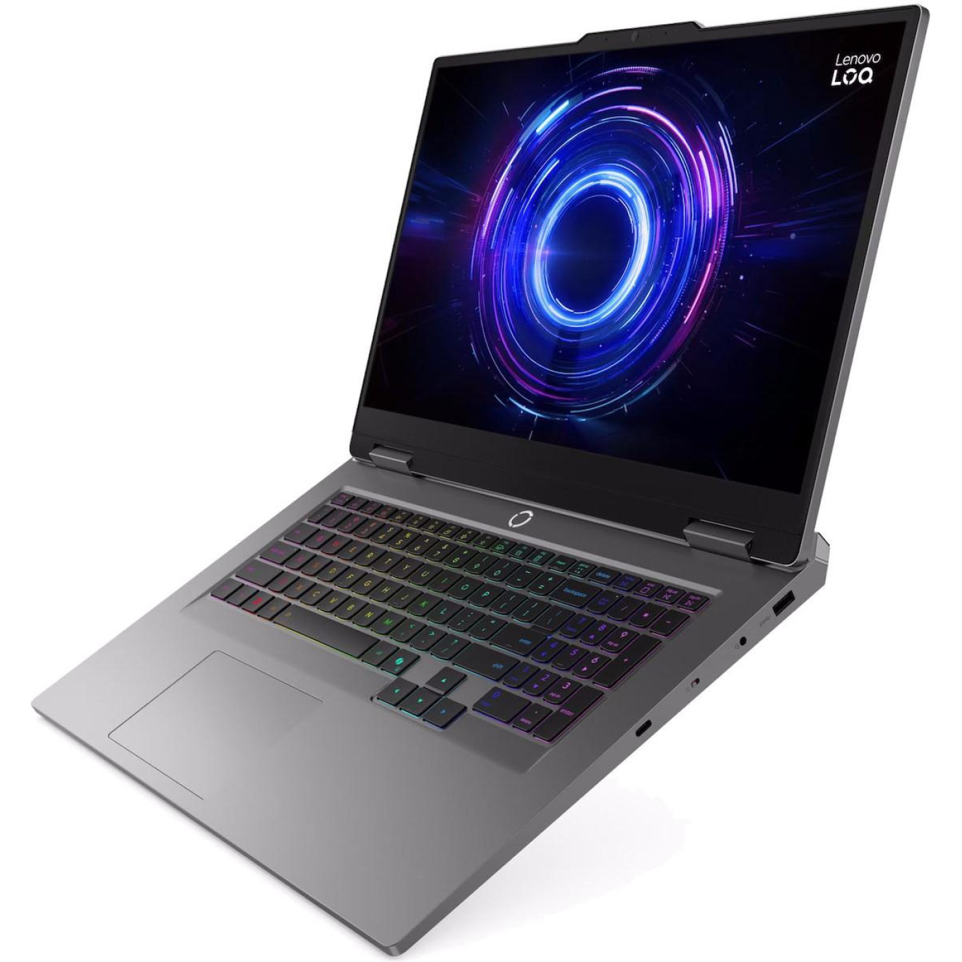 Ноутбук Lenovo 17.3 LOQ 17IRX10 F 165Hz/Intel Core i7-13650HX/24GB/1TB/RTX 5060 8GB/DOS/Luna Grey (83JH00GPRA)