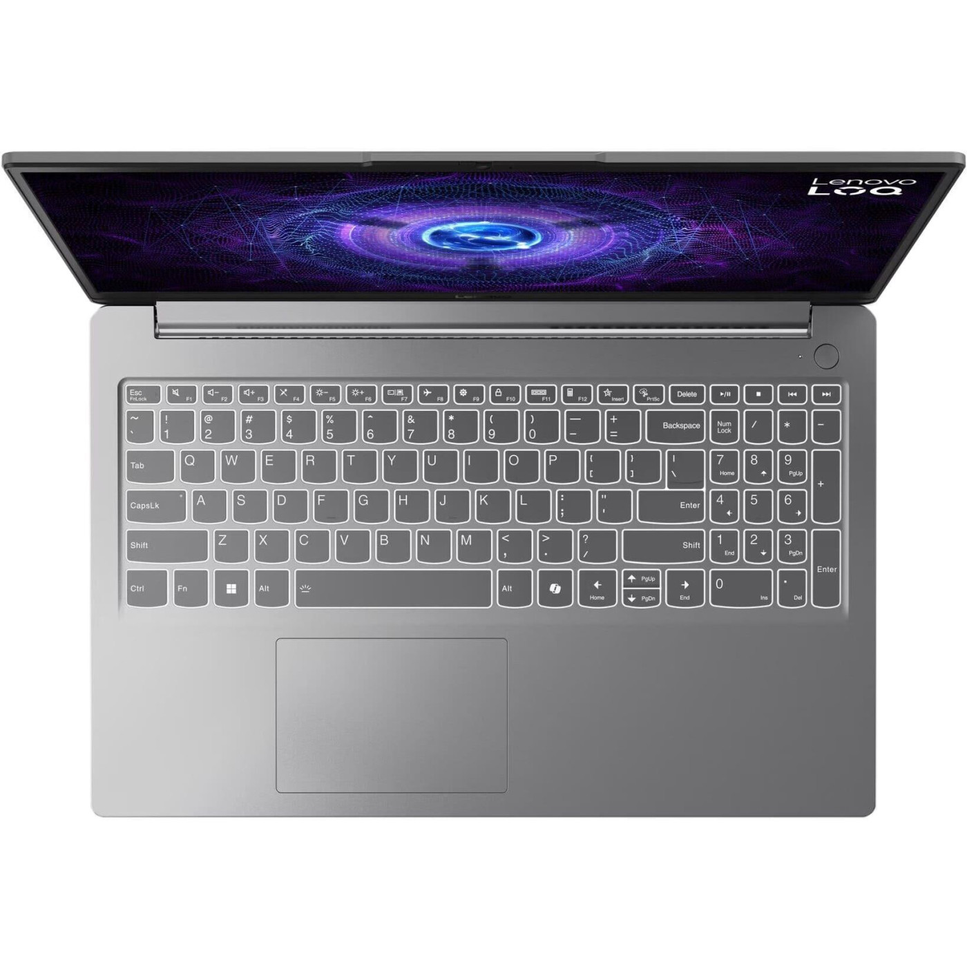 Ноутбук Lenovo 15.6 LOQ 15IAX9/Intel i5-12600HX/16GB/512SSD/RTX 3050 6GB/DOS/Luna Grey (83GS00UNRA)