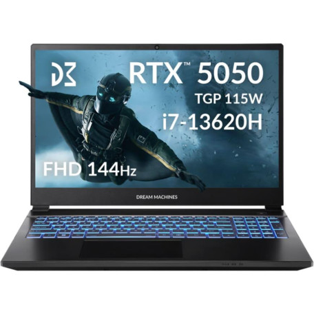 Ноутбук Dream Machines 15.6 RG5050-15UA27 FHD 144Hz/Intel i7-13620H/32GB/1TB/RTX 5050 8GB/DOS (RG5050-15UA27)