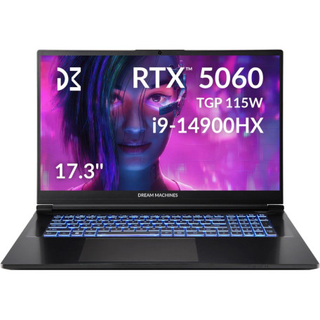 Ноутбук Dream Machines 17.3 RG5060-17UA27 2.5K 165Hz/Intel i9-14900HX/32GB/1TB/RTX 5060 8GB/DOS (RG5060-17UA27)