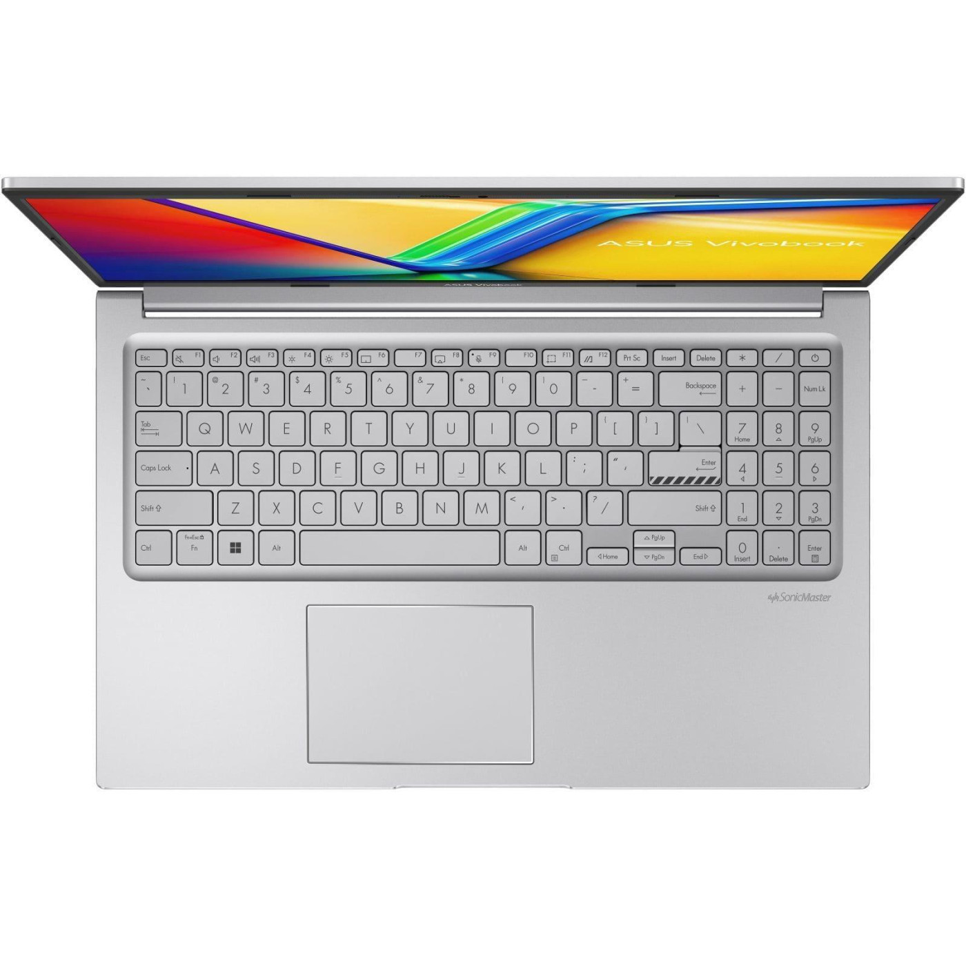 Ноутбук ASUS 15.6 Vivobook 15 X1504VA-BQ3833WS FHD IPS/Intel 5 120U/16GB/512SSD/UMA/W11/Silver (90NB13Y2-M01D90)