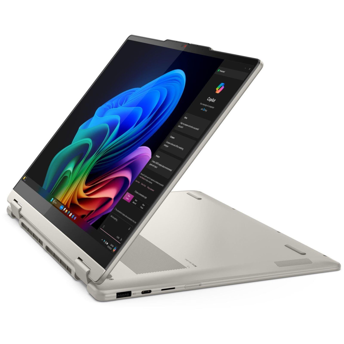 Ноутбук Lenovo 14 Yoga 7 2-in-1 14AKP10 OLED Touch/R5 AI 340/16GB/1TB/UMA/DOS/Pen/Seashell (83JR007JRA)