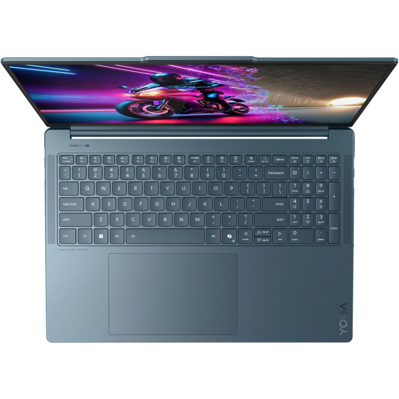 Ноутбук Lenovo 16 Yoga Pro 9 16IAH10 3.2K OLED/U9-285H/32GB/1TB/RTX 5060 8GB/Win11Pro/Tidal Teal (83L0005BRA)
