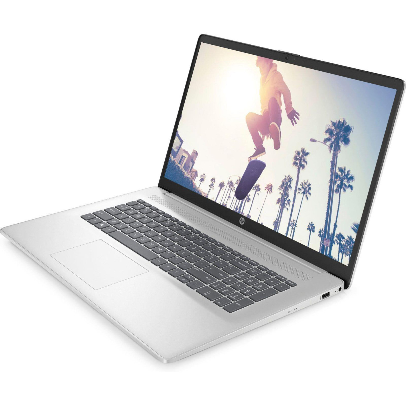 Ноутбук HP 17.3 17-cn4043ua FHD IPS AG/Intel 5-120U/16GB/512SSD/UMA/DOS/Silver (CS8C0EA)