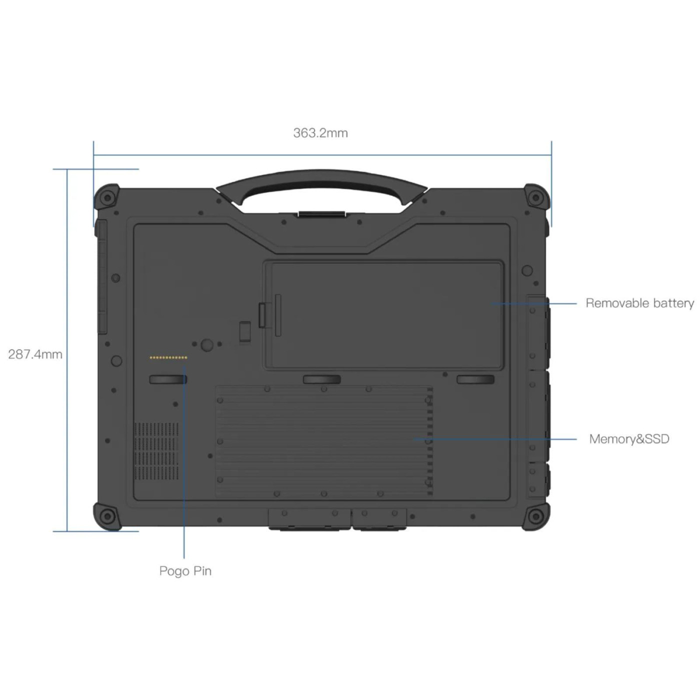Ноутбук Vinga 14 Scout X14A FHD IPS/Intel i5-1235U/16GB/1TB/Intel Iris Xe Graphics/W11P/Black (X14A-1235161024BWP)