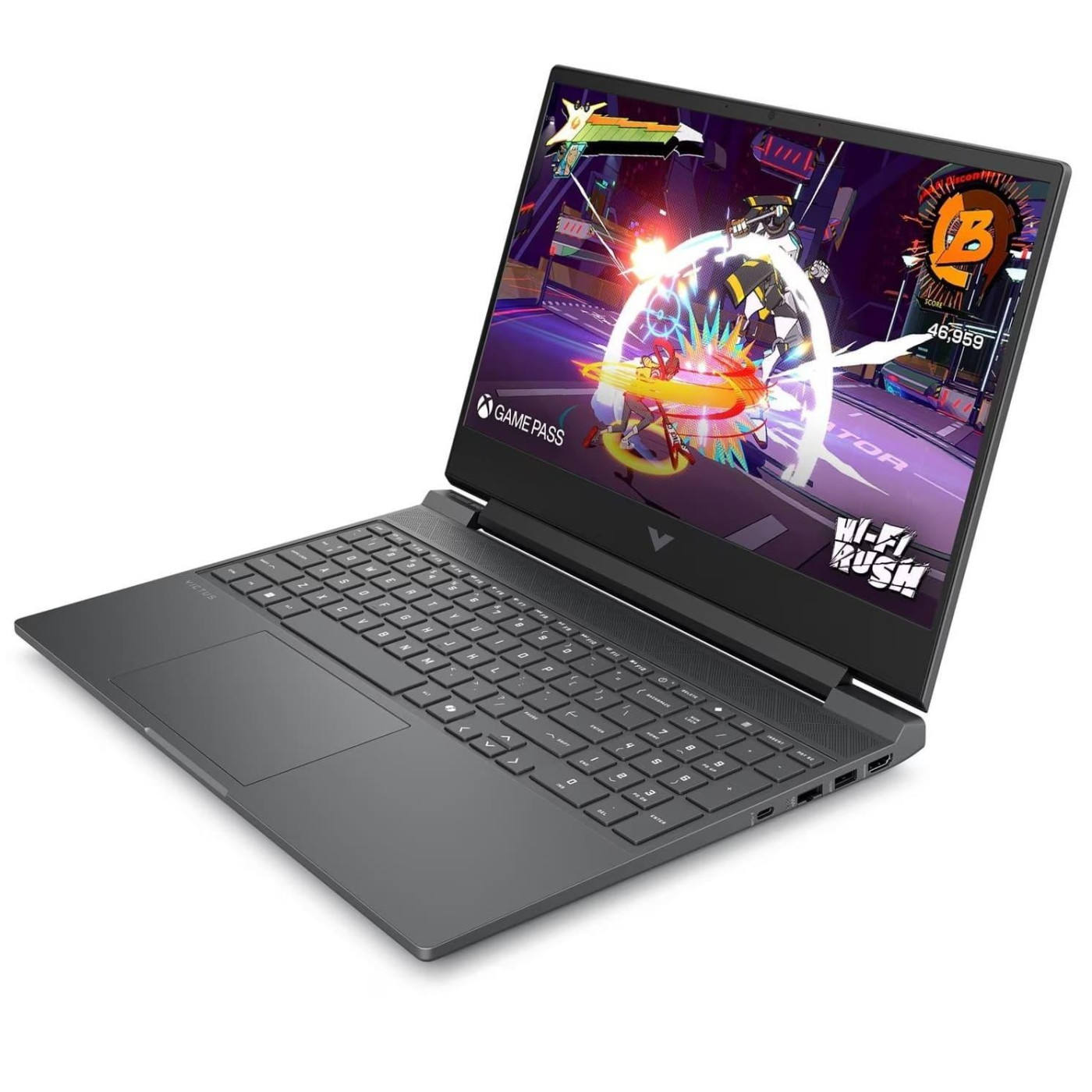 Ноутбук HP 15.6 Victus 15-fa2108ua FHD IPS AG/Intel i5-14450HX/24GB/512SSD/RTX 4050 6GB/DOS/Gray (D3XT5EA)