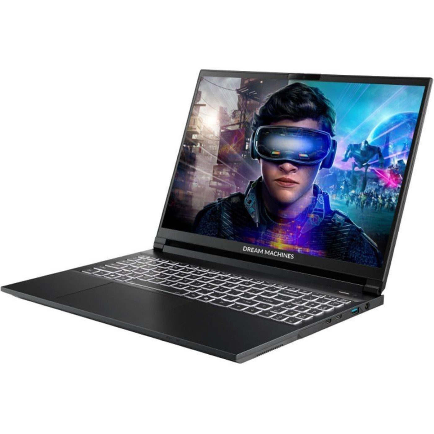 Ноутбук Dream Machines 15.6 RT5070-15UA23 FHD+ 165Hz/Ryzen AI 9 HX370/32GB/2TB/RTX 5070/DOS/Black (RT5070-15UA23)