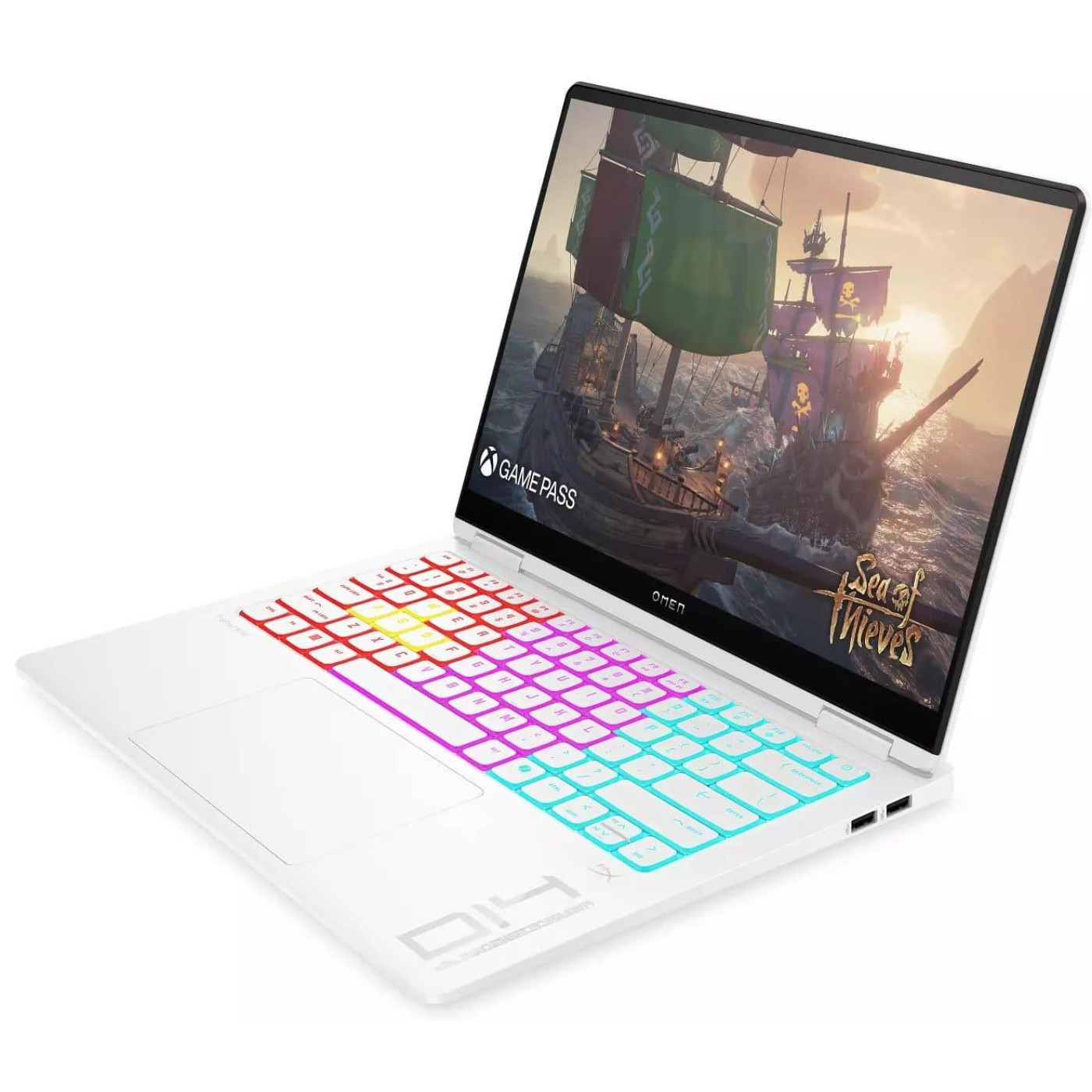 Ноутбук HP 14.5 Omen Transcend 14t-fb1000 Gaming 2.8K OLED 120Hz/Intel Core Ultra 7 255HX/32GB/2TB/RTX 5060 8GB/W11H/Ceramic White (D82X322) U1