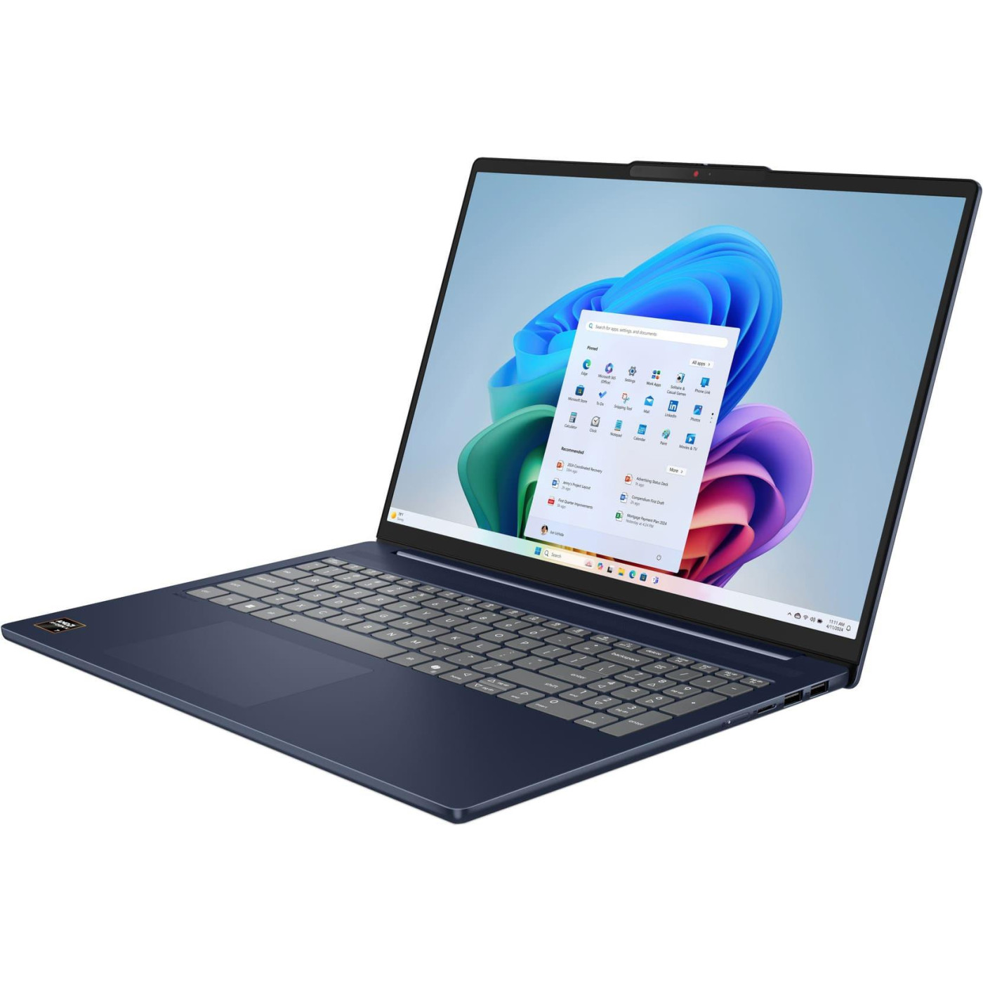 Ноутбук Lenovo 16 IdeaPad Slim 5 16ARP10 IPS/Ryzen 7 7735HS/16GB/512SSD/Intel Graphics/DOS/Cosmic Blue (83HU003CRA)