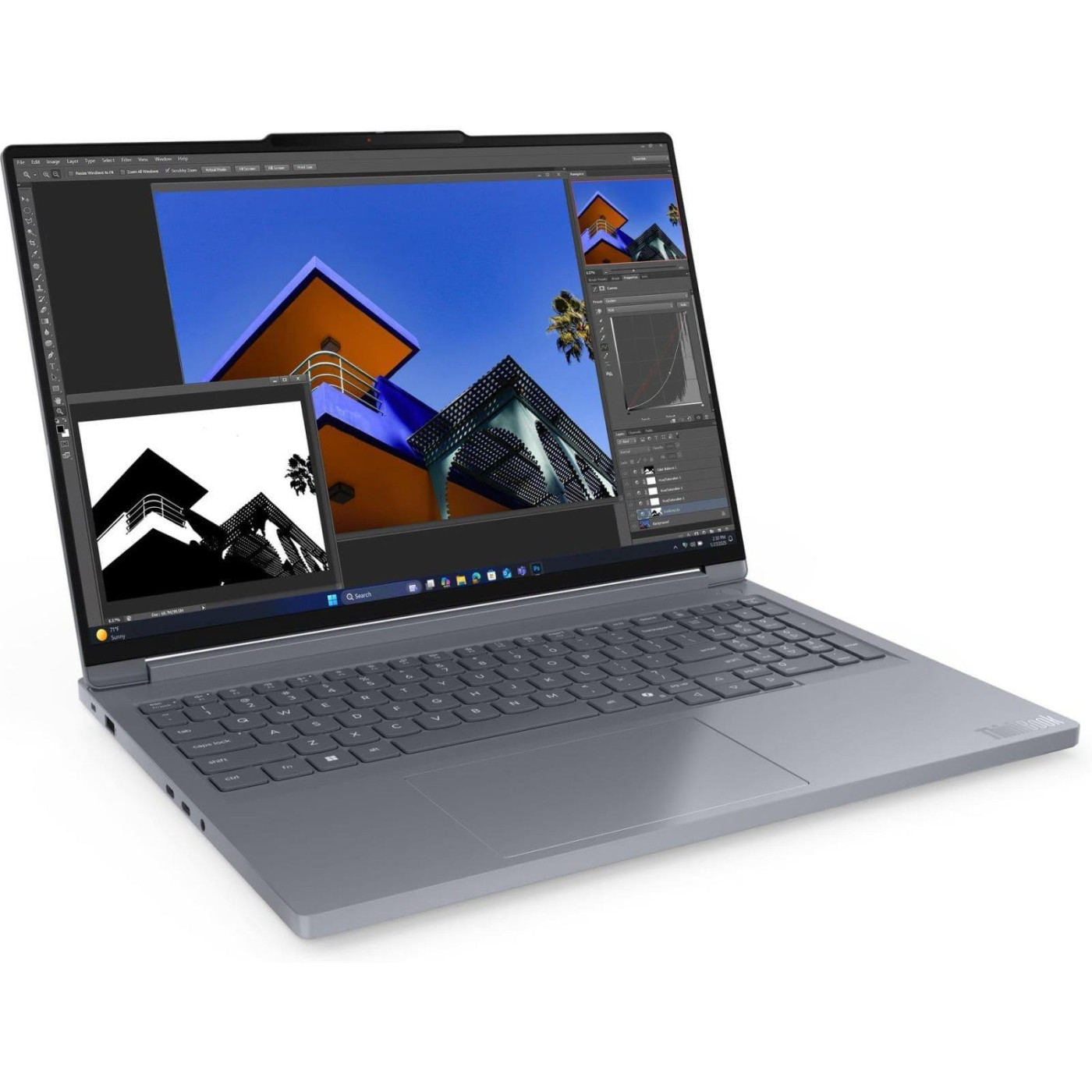 Ноутбук Lenovo 16 ThinkBook 16p G6 ADR 2K/Ryzen 9 8940HX/32GB/512SSD/RTX 5060 8GB/W11P/Luna Grey (21U0000KRA)