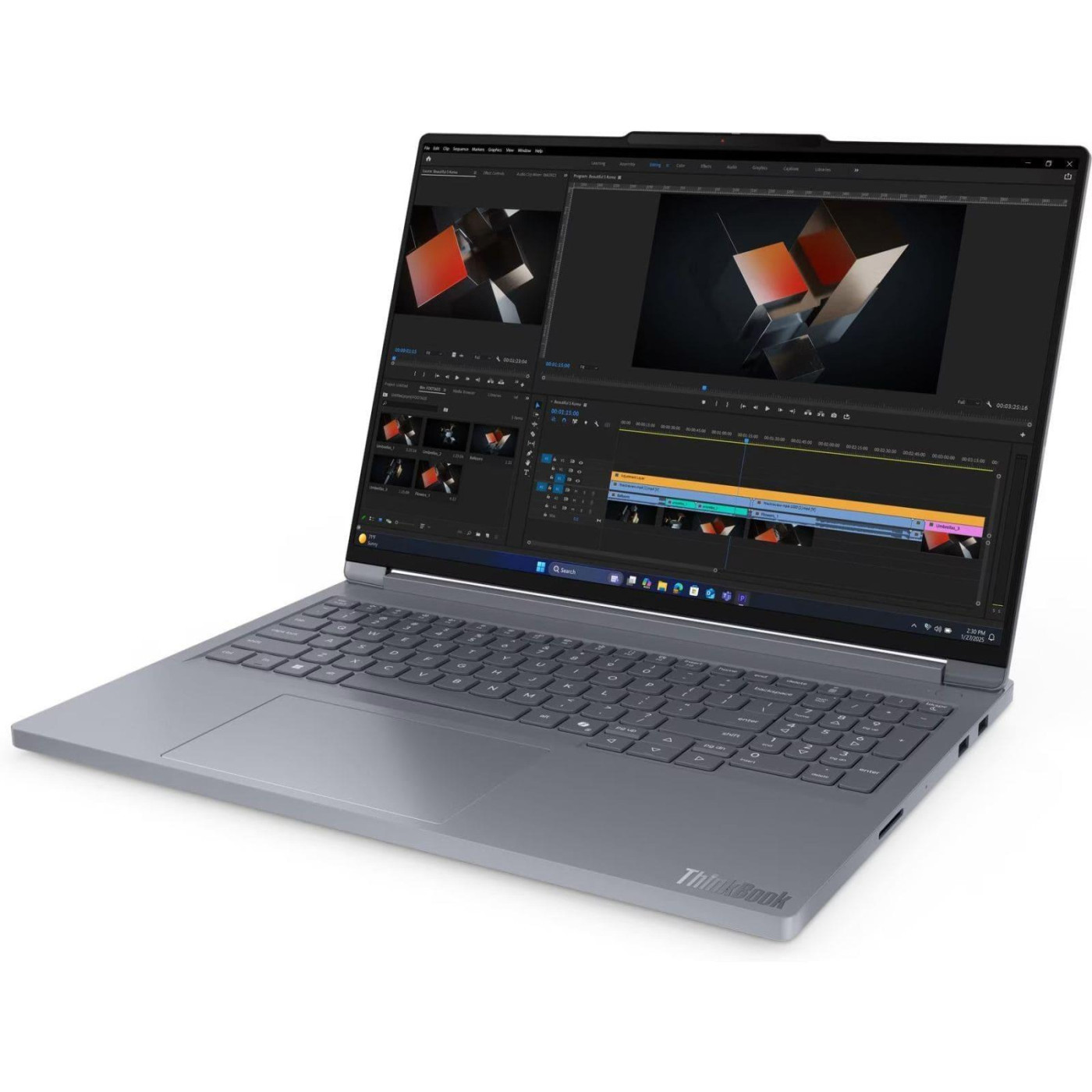 Ноутбук Lenovo 16 ThinkBook 16p G6 ADR 2K/Ryzen 9 8940HX/32GB/512SSD/RTX 5060 8GB/W11P/Luna Grey (21U0000KRA)