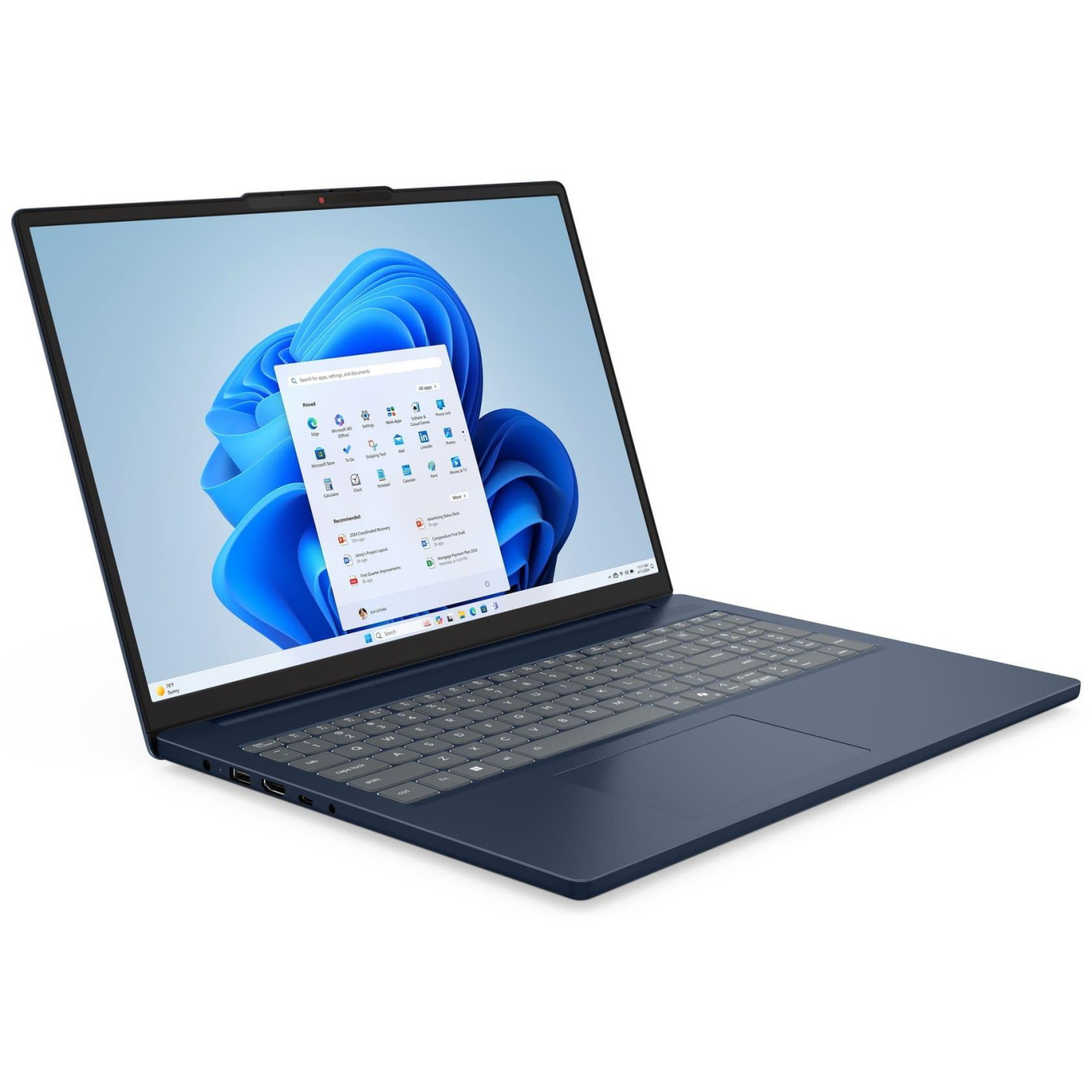 Ноутбук Lenovo 15.3 IdeaPad Slim 3 15IRH10R Full HD+ IPS Touchscreen/Intel Core 5 210H/16GB/1TB/Intel Graphics/W11H/Cosmic Blue (83K4000RUS) U1